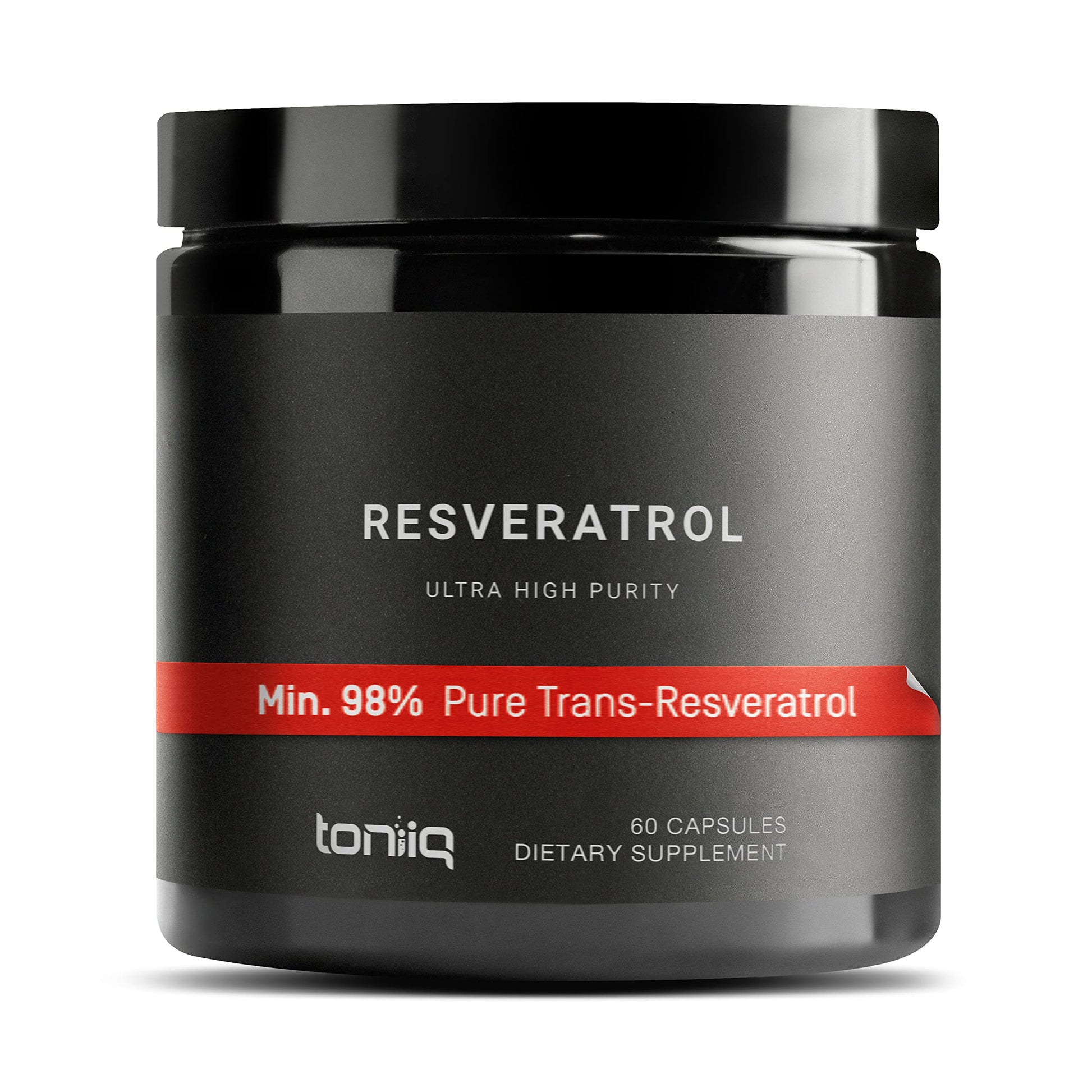 Toniiq Ultra High Purity Resveratrol Capsules - 98% Trans-Resveratrol - Highly Purified and Bioavailable - 60 Caps Reservatrol Supplement Toniiq buy supplements canada