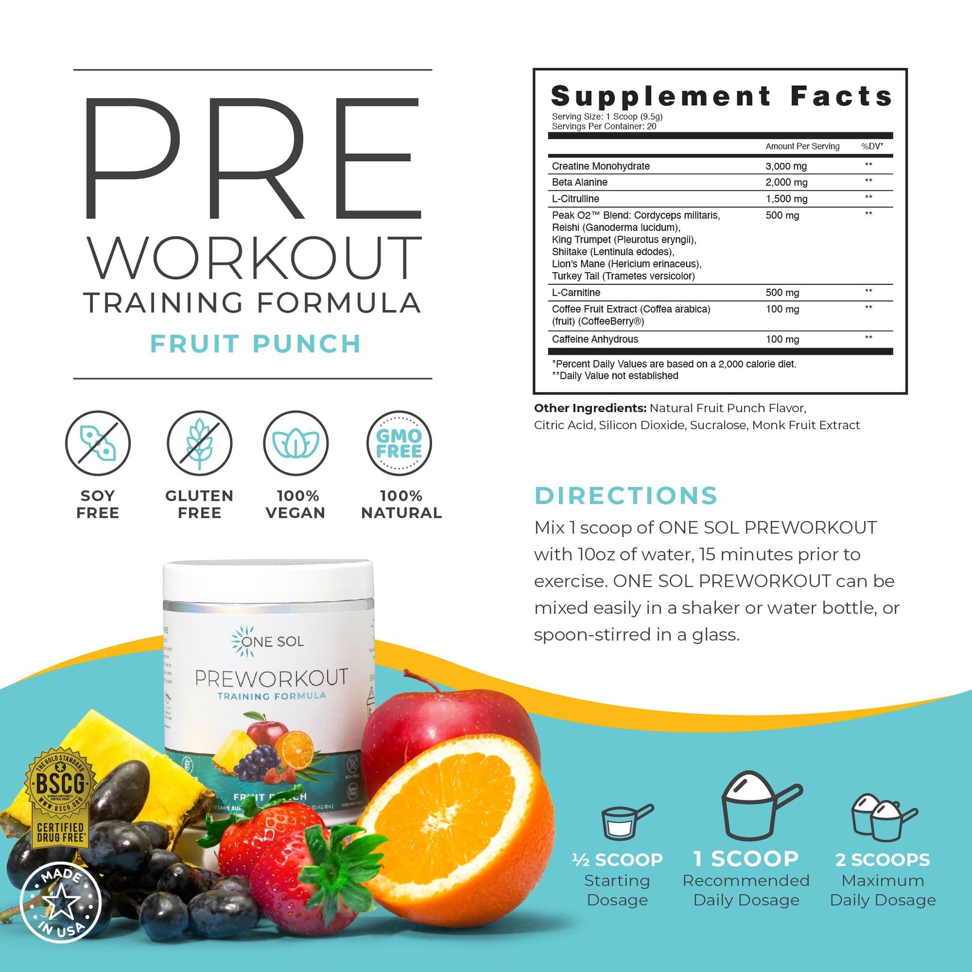 One Sol Pre-Workout for Women, Enhanced Pump & Focus, No Jitters Or Crash, Natural One Sol buy supplements canada