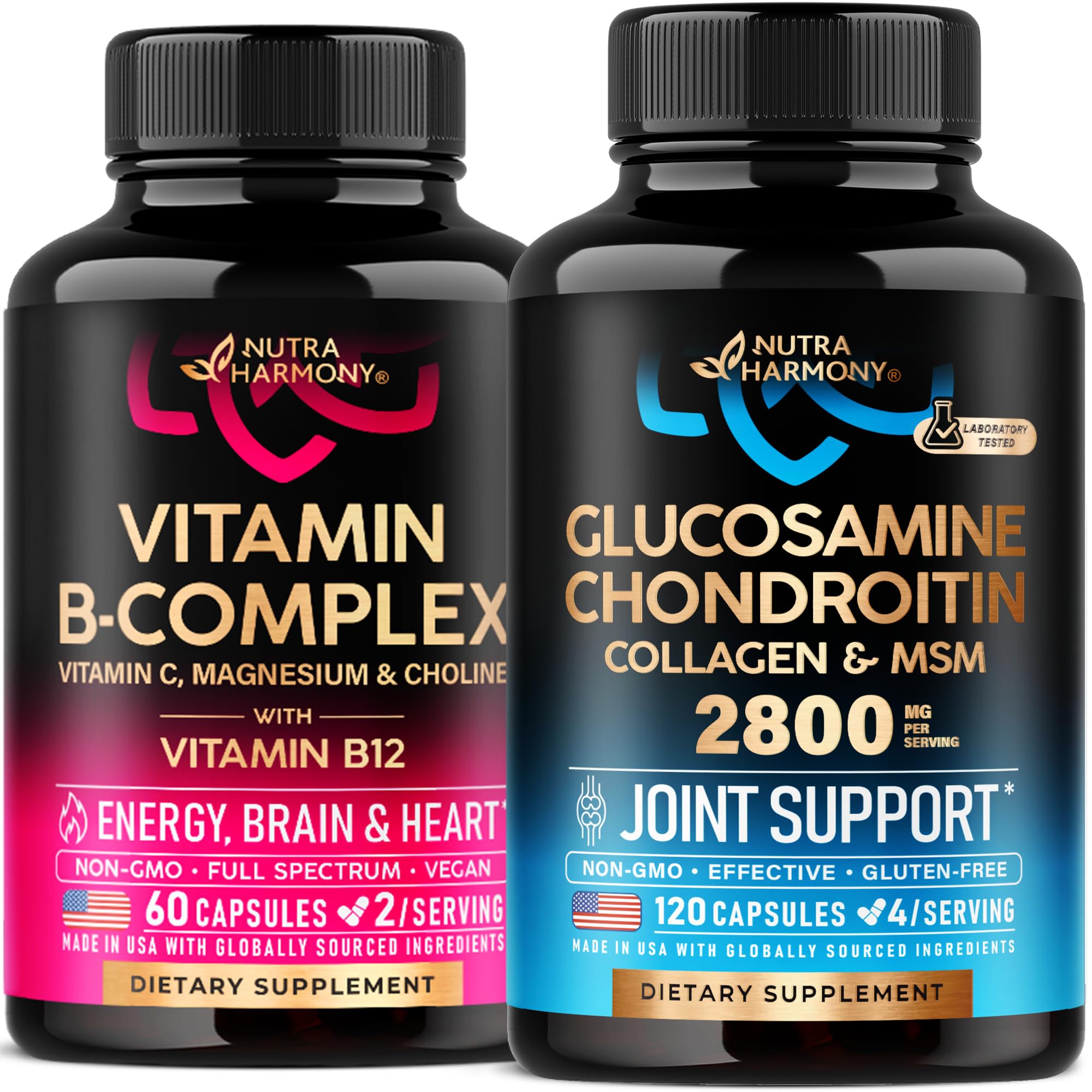 NUTRAHARMONY Vitamin B Complex & Glucosamine Chondroitin Capsules NUTRAHARMONY buy supplements canada