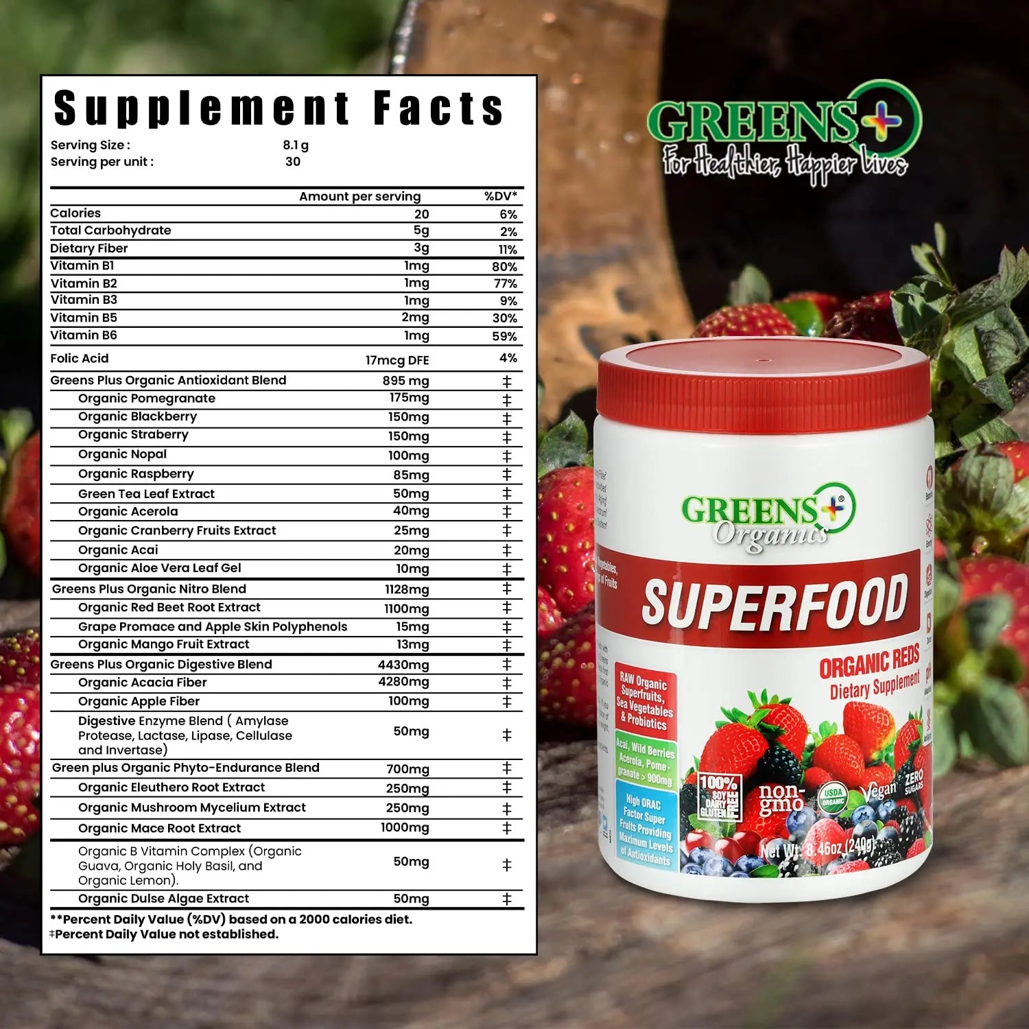 Greens+ Organic Reds Superfood Powder Organic Super Veggie Capsules Greens+ buy supplements canada