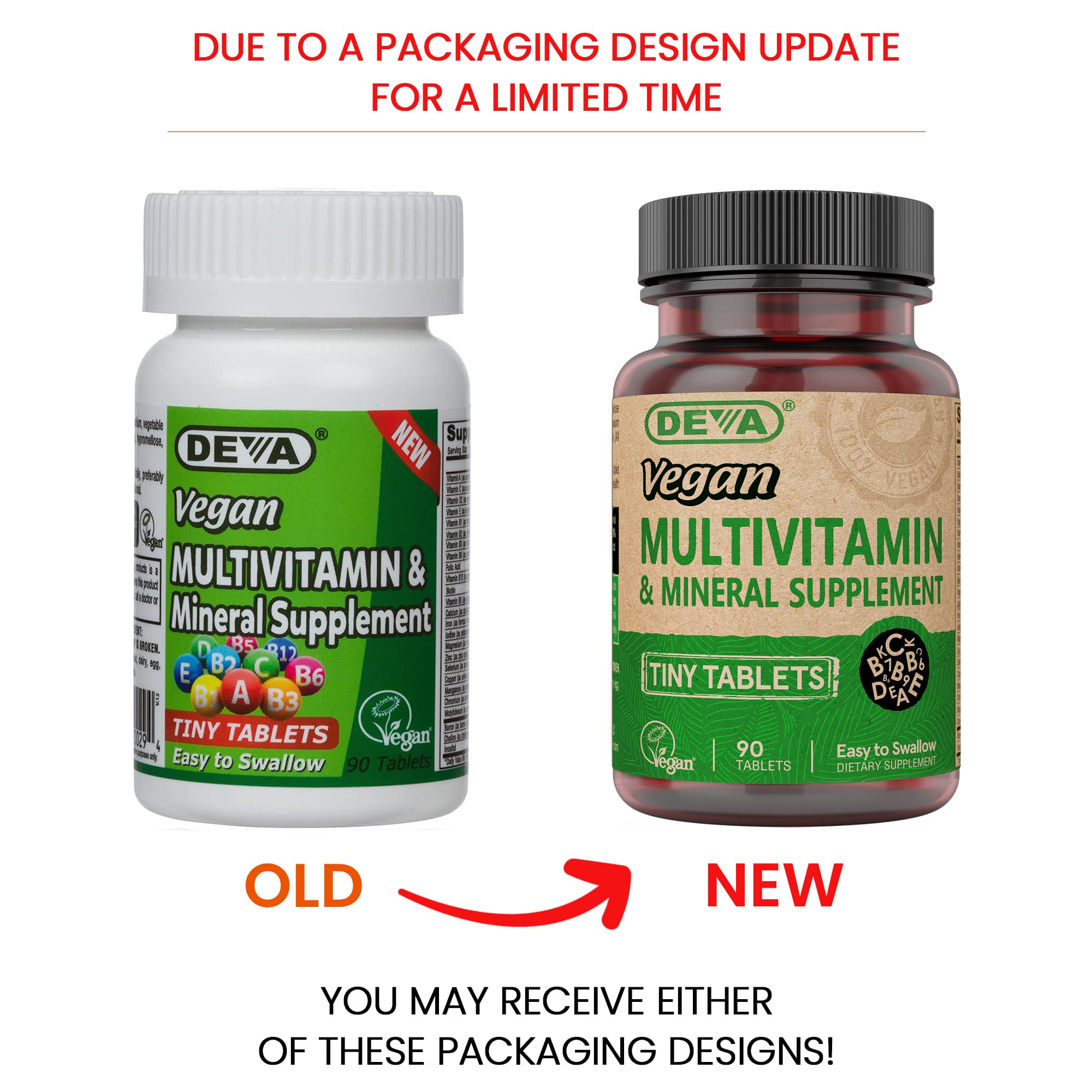 DEVA Vegan Multivitamin for Women & Men with Iron, Vitamin C, E, B Complex Vitamins, Zinc, 90 Tiny Tablets DEVA buy supplements canada
