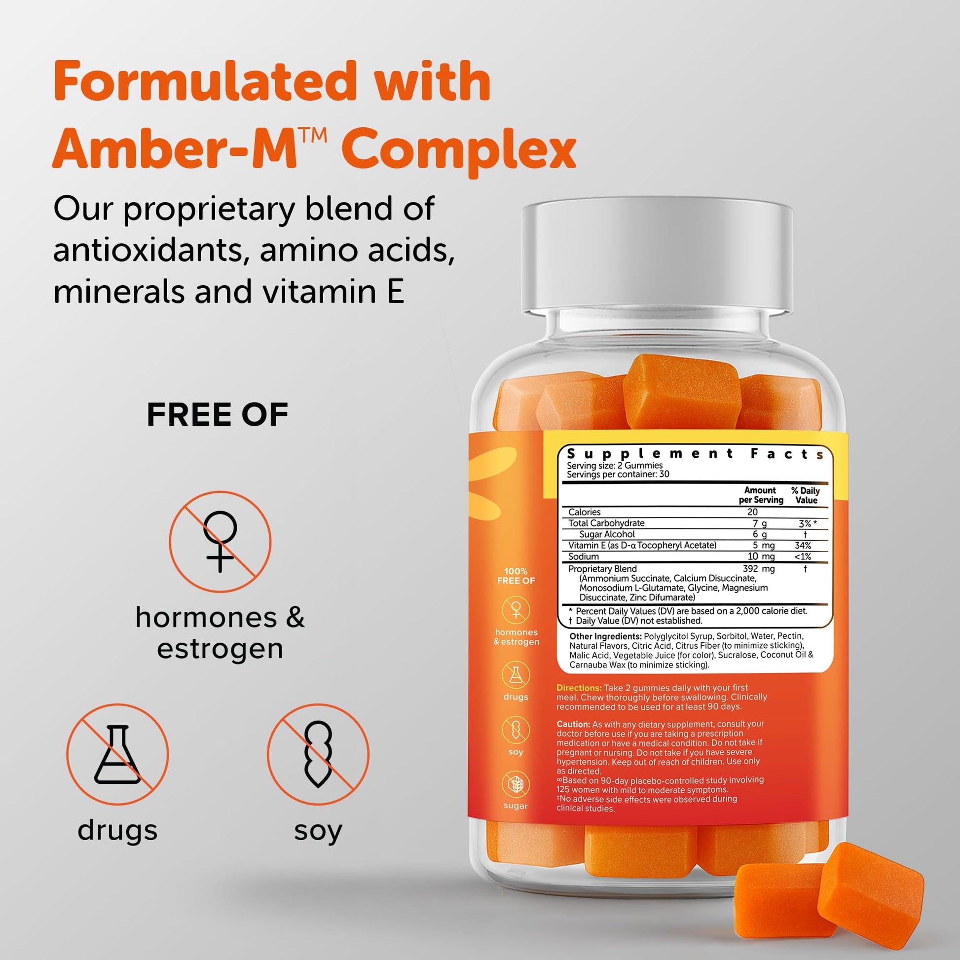 Amberen Menopause Supplement for Women, 60 Gummies, Clinically Proven, Helps Support Hormone Balance, Helps Relieve 12 Menopause Symptoms: Hot Flashes, Night Sweats, Mood Swings and More Amberen buy supplements canada