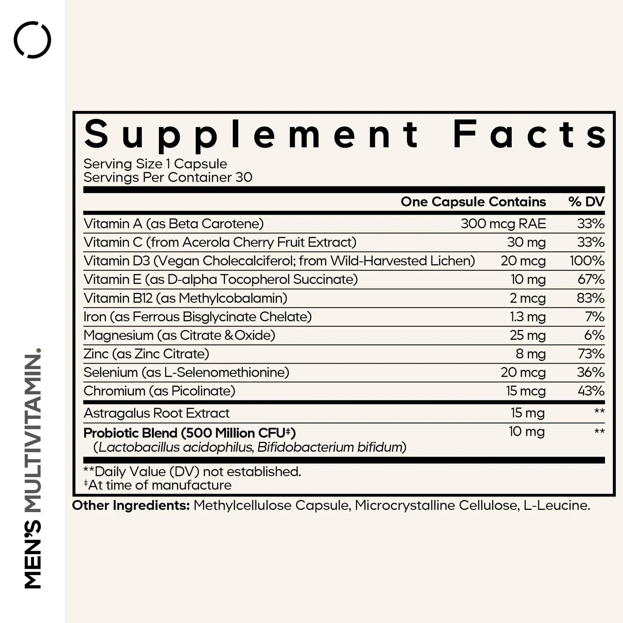Codeage Men's Multivitamin - Daily Vitamins for Men with Vitamin A, C, D3, E, B12, Magnesium, Zinc, Iron, Chromium Codeage buy supplements canada