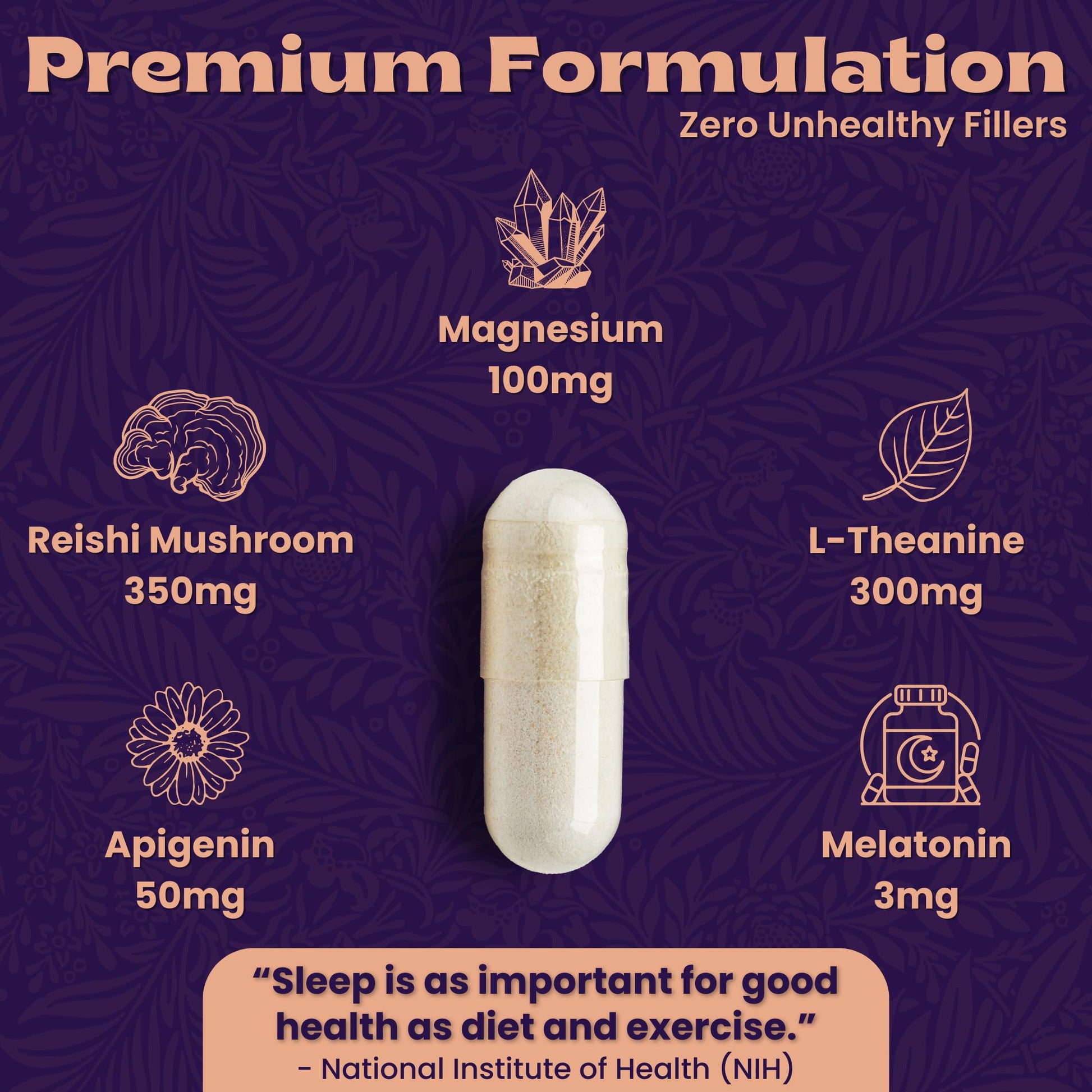 Local Nutrition Natural Sleep Aid with Magnesium Glycinate, Reishi Mushroom Extract, L-Theanine, Apigenin, and Melatonin - Sleep Supplement for Adults Seeking Deep Rest - 60 Capsules, Made in The USA Local Nutrition buy supplements canada