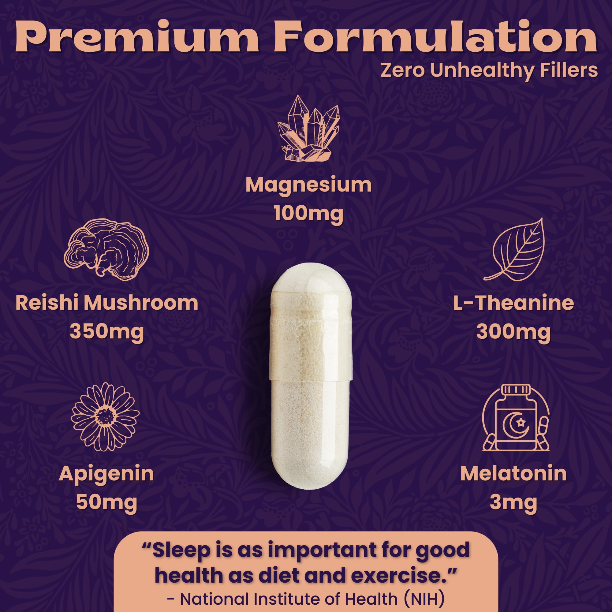 Local Nutrition Natural Sleep Aid with Magnesium Glycinate, Reishi Mushroom Extract, L-Theanine, Apigenin, and Melatonin - Sleep Supplement for Adults Seeking Deep Rest - 60 Capsules, Made in The USA Local Nutrition buy supplements canada