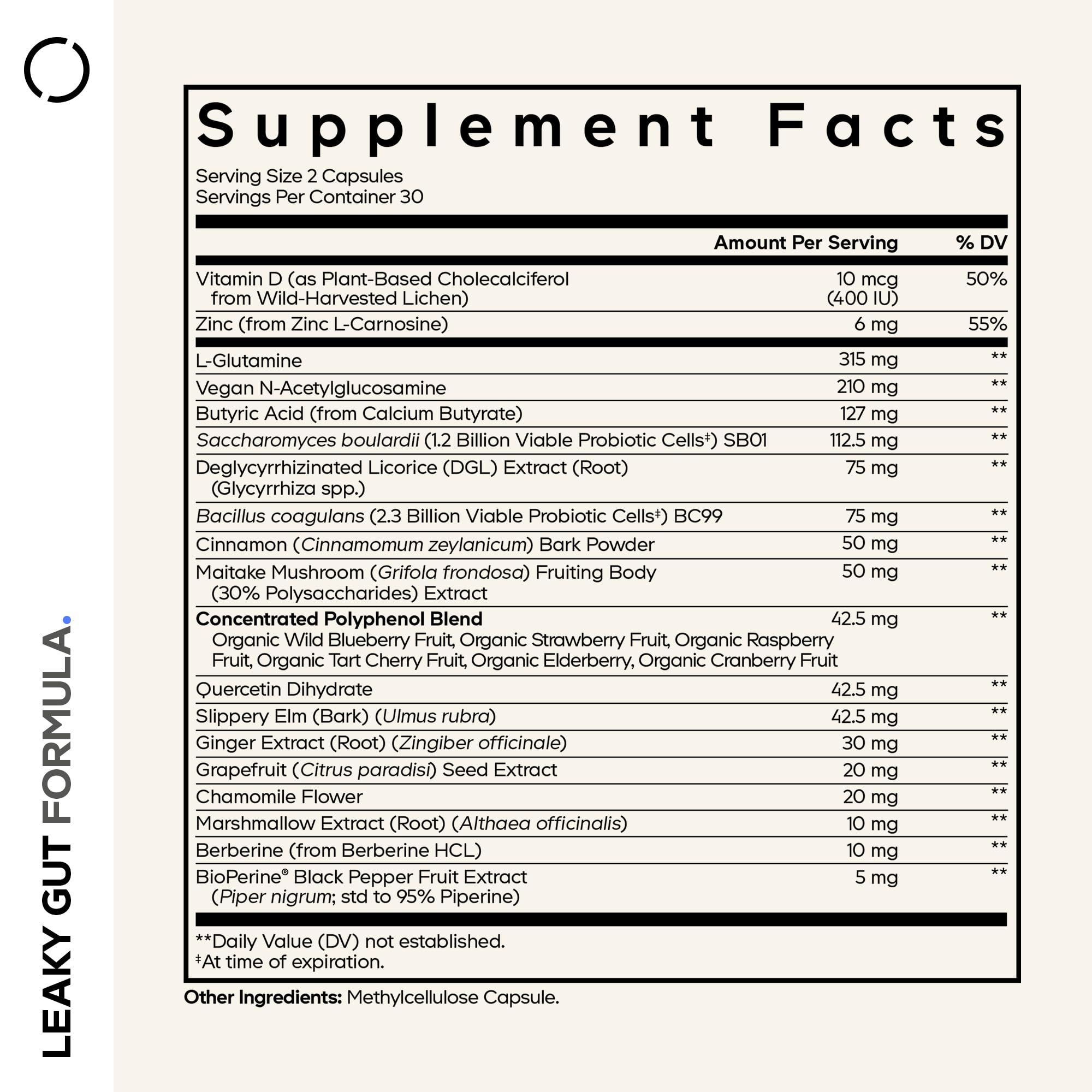 Codeage Leaky Gut Supplement, L-Glutamine, N-Acetylglucosamine, Probiotic, Butyric Acid, Polyphenols, Quercetin, DGL, Marshmallow Root, Berberine, BioPerine Codeage buy supplements canada