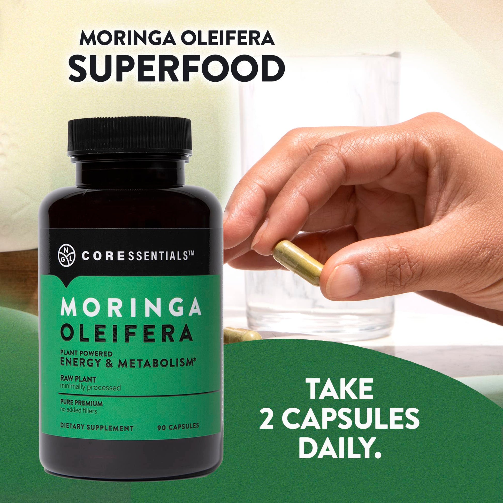 NGL Moringa Capsules 1300mg | Pure Raw Moringa Oleifera Superfood Dietary Supplement | 90 Capsules NGL buy supplements canada