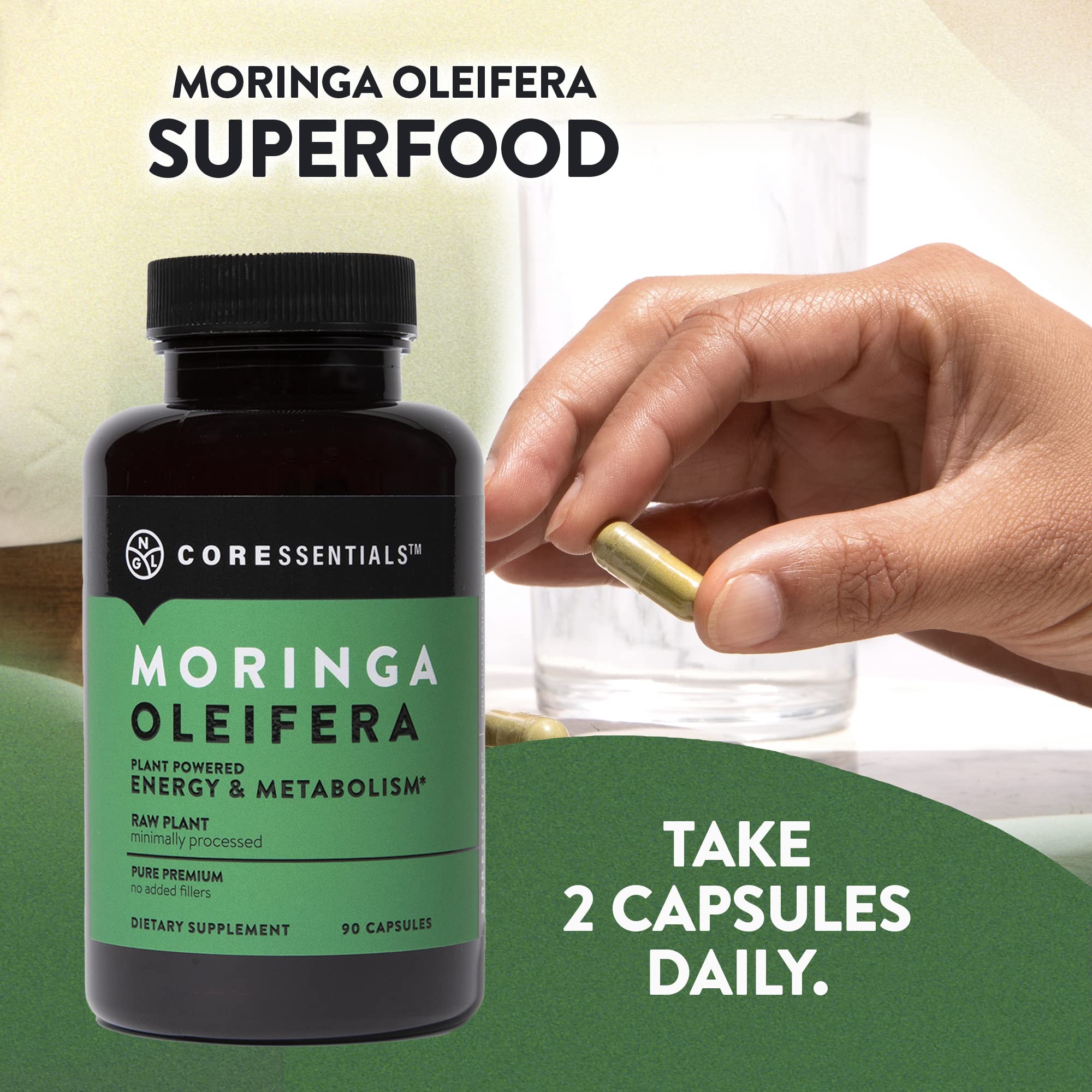 NGL Moringa Capsules 1300mg | Pure Raw Moringa Oleifera Superfood Dietary Supplement | 90 Capsules NGL buy supplements canada