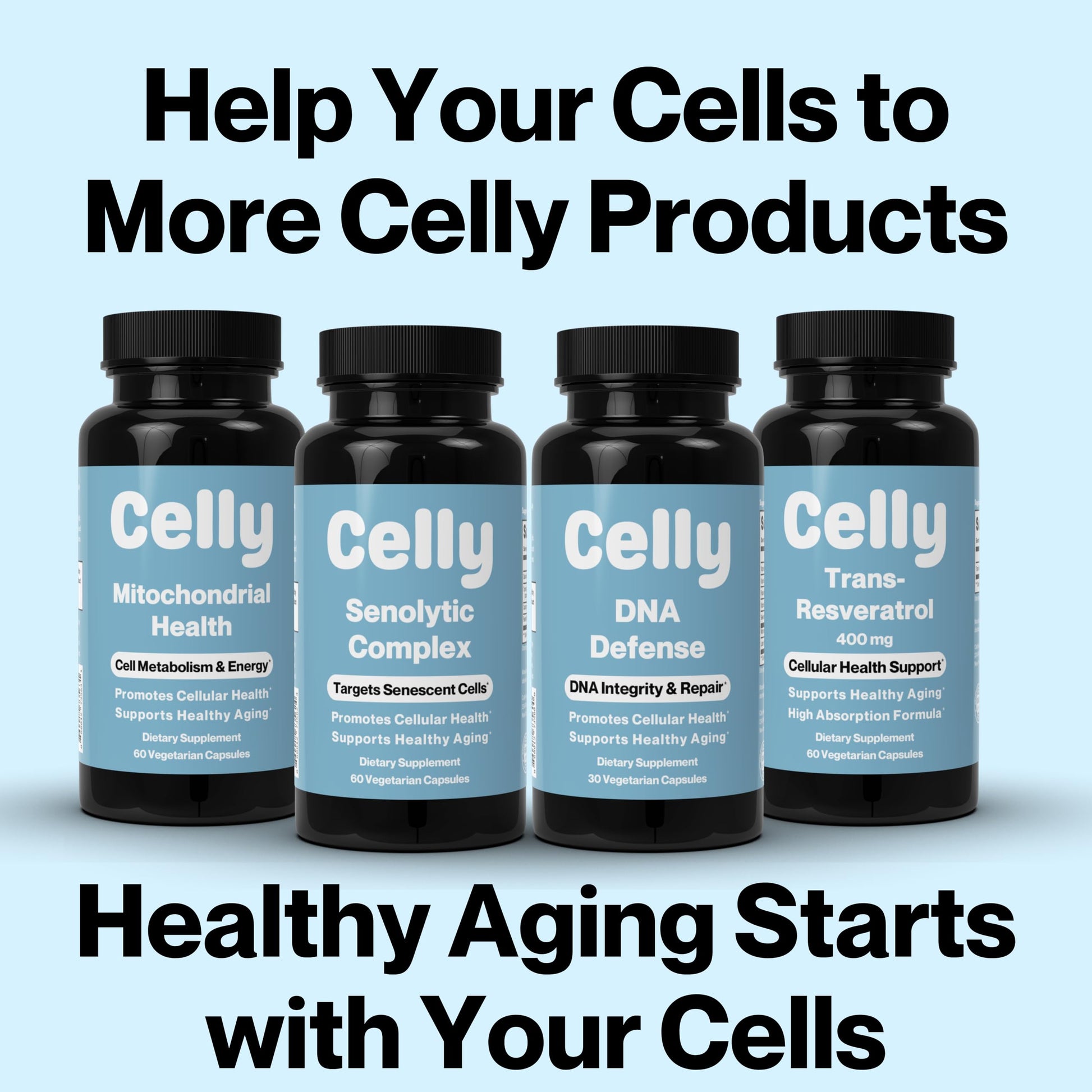 Celly NAD Booster | Longevity Supplement for Healthy Aging with NR (Nicotinamide Riboside) and Nicotinamide | Promotes Cell Function & Vitality | Non-GMO & 3rd Party Tested Celly buy supplements canada