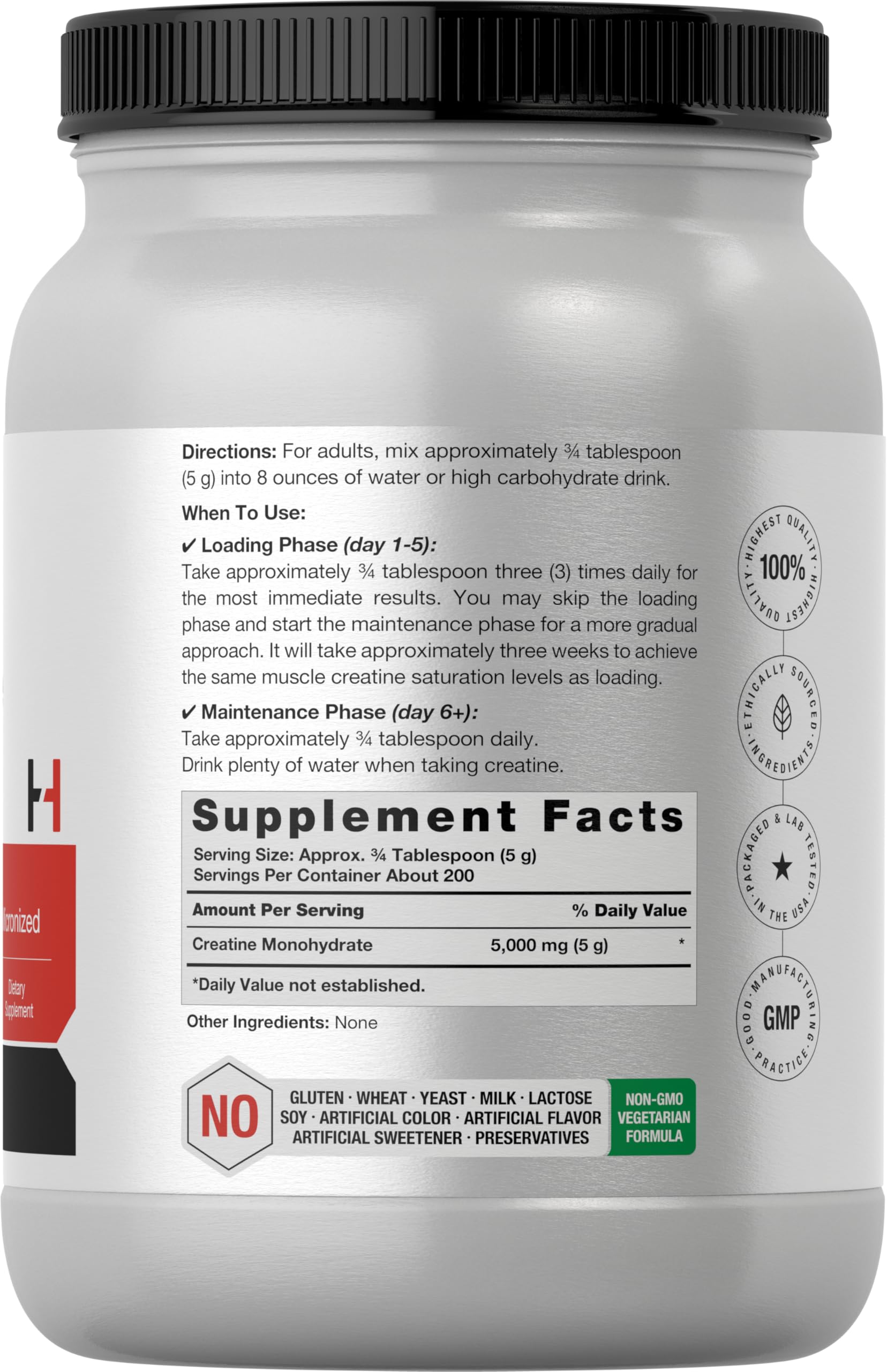 Horbäach Creatine Monohydrate Powder | 2.2lbs (35.2 oz) | Micronized and Unflavored | Vegetarian, Non-GMO, and Gluten Free Supplement Horbäach buy supplements canada