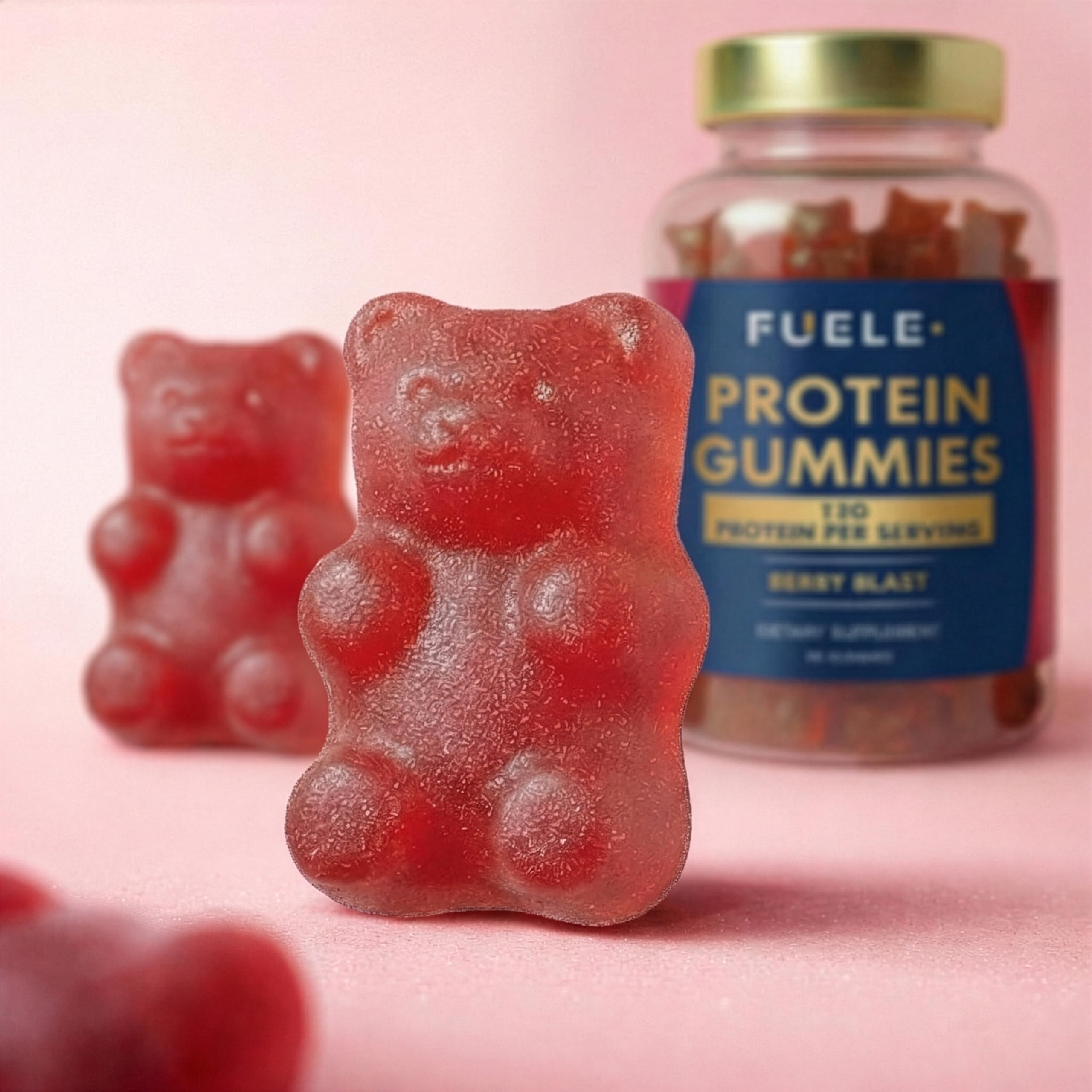 FUELE+ Protein Gummies – 12g High Protein Snack, Mixed Berry Flavor, No Added Sugar, Whey Protein Gummies, Supports Muscle Recovery, Post Workout Supplement FUELE+ buy supplements canada