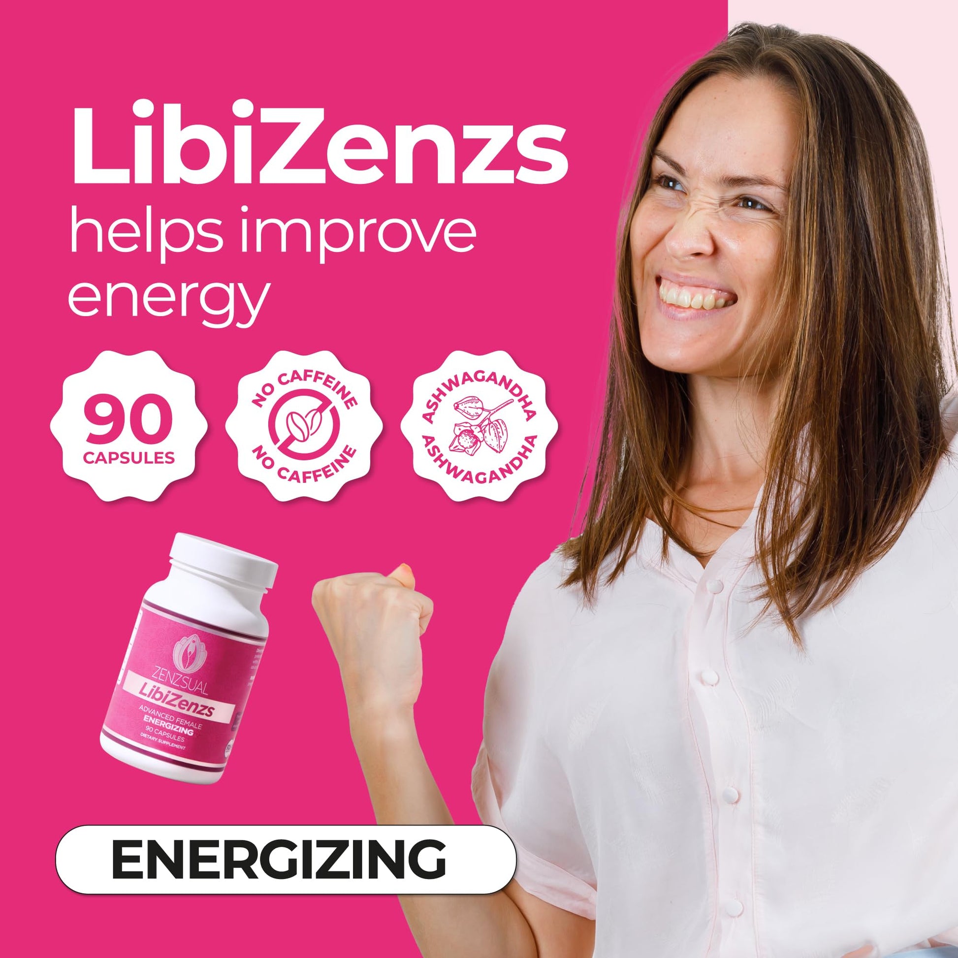 ZENZSUAL Libizenzs – Plant-Based Energy Support Supplement for Women – Caffeine-Free with Maca Root, Ashwagandha & Ginseng – Supports Daily Stamina, Focus & Well-Being – 90 Vegan Capsules ZENZSUAL buy supplements canada