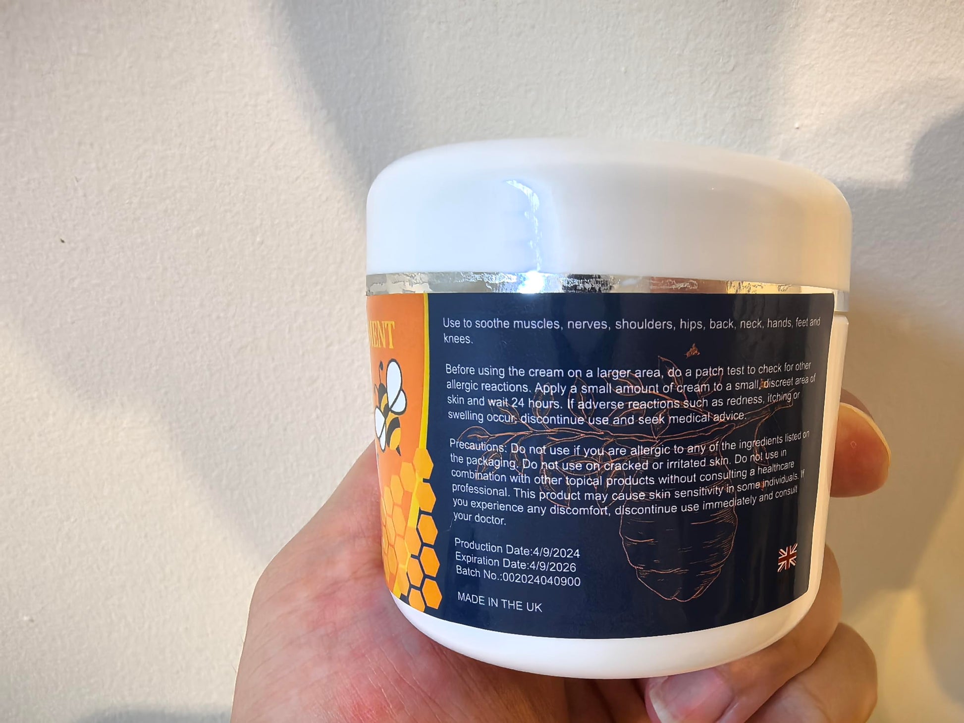 Beeswax and Honey Fast Acting Joint Muscle Bone Cream, Immediate Help for Back, Neck, Hand, Feet, Knee, Shoulder, Topical, Nerve, Plantar, Ankle, Foot Discomfort, Natural Added YOKOBBYES buy supplements canada