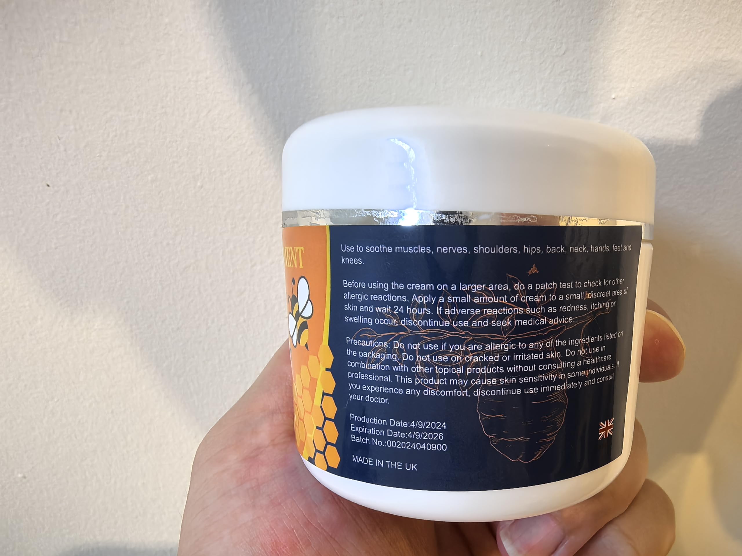 Beeswax and Honey Fast Acting Joint Muscle Bone Cream, Immediate Help for Back, Neck, Hand, Feet, Knee, Shoulder, Topical, Nerve, Plantar, Ankle, Foot Discomfort, Natural Added YOKOBBYES buy supplements canada
