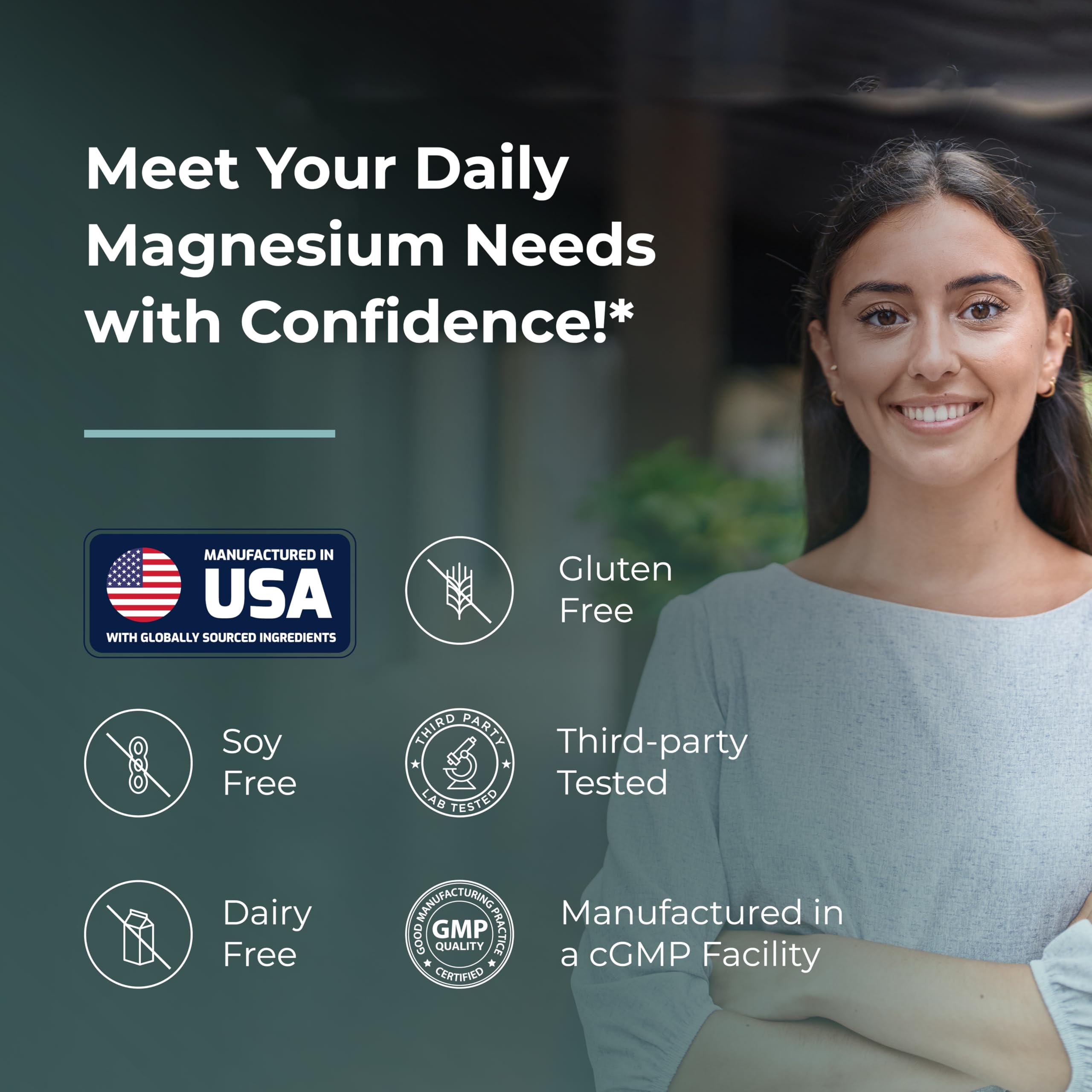 Sandhu's Magnesium Glycinate Lysinate | 120 Easy to Swallow Chelated Vegan Capsules | Magnesium Lysine Chelate Supplement for High Absorption | for Best Sleep, Leg Cramps, Relaxation Sandhu's buy supplements canada