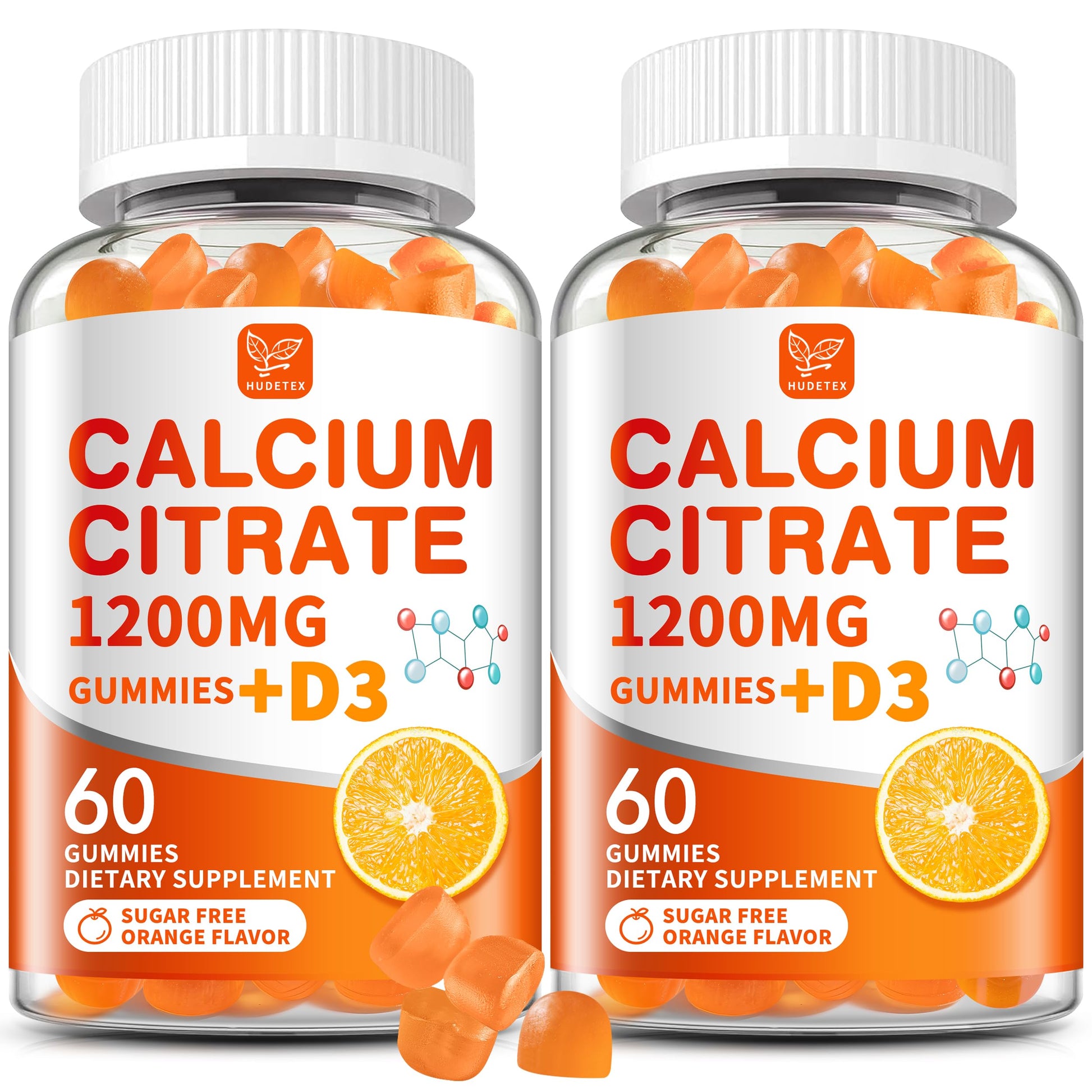 (2 Pack) Calcium Citrate 1200 mg with Vitamin D3 Gummies for Women & Men,Calcium Supplements for Bone & Teeth Support,High Absorption - Easy to Digest, Hudetex buy supplements canada