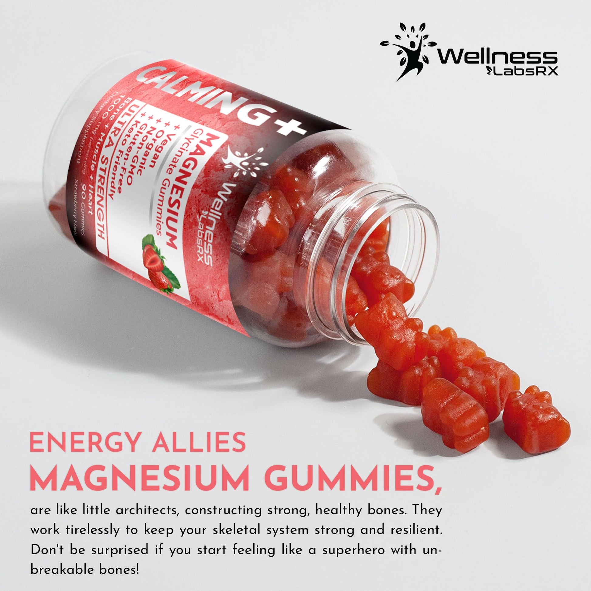 Magnesium Glycinate Gummies - 1000 mg - Magnesium Supplement to Support WELLNESS LABSRX buy supplements canada