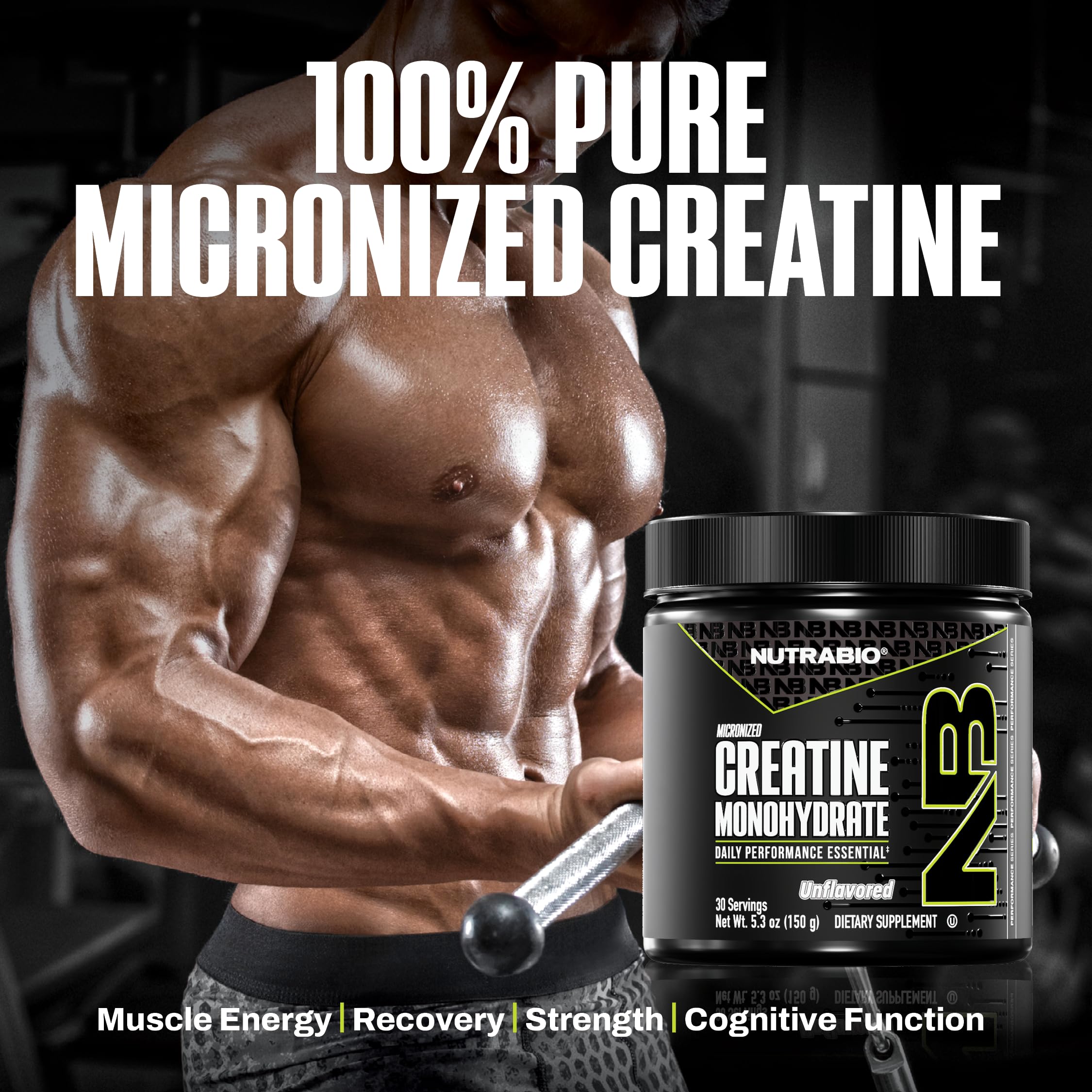 NutraBio Pure Micronized Creatine Monohydrate Powder Supplement, Unflavored, (150 g) - Supports Bulk Muscle Energy, Recovery, and Strength - HPLC Tested Creatine Powder Supplement for Men and Women NutraBio buy supplements canada