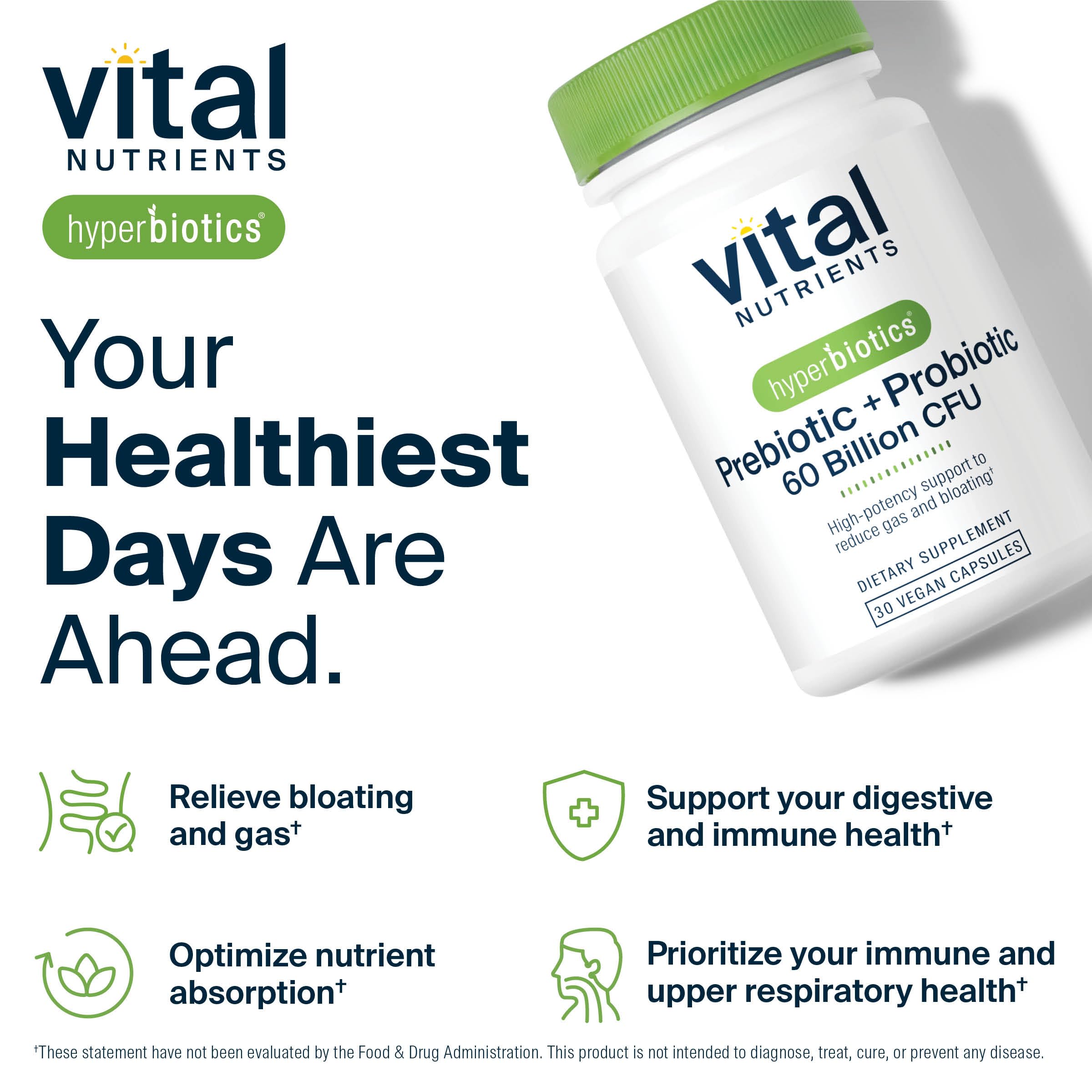 Hyperbiotics Vital Nutrients Prebiotic and Probiotic for Women and Men | 60 Billion CFU | Pre and Probiotics Supports Digestive Health, Constipation, Diarrhea, Hyperbiotics buy supplements canada