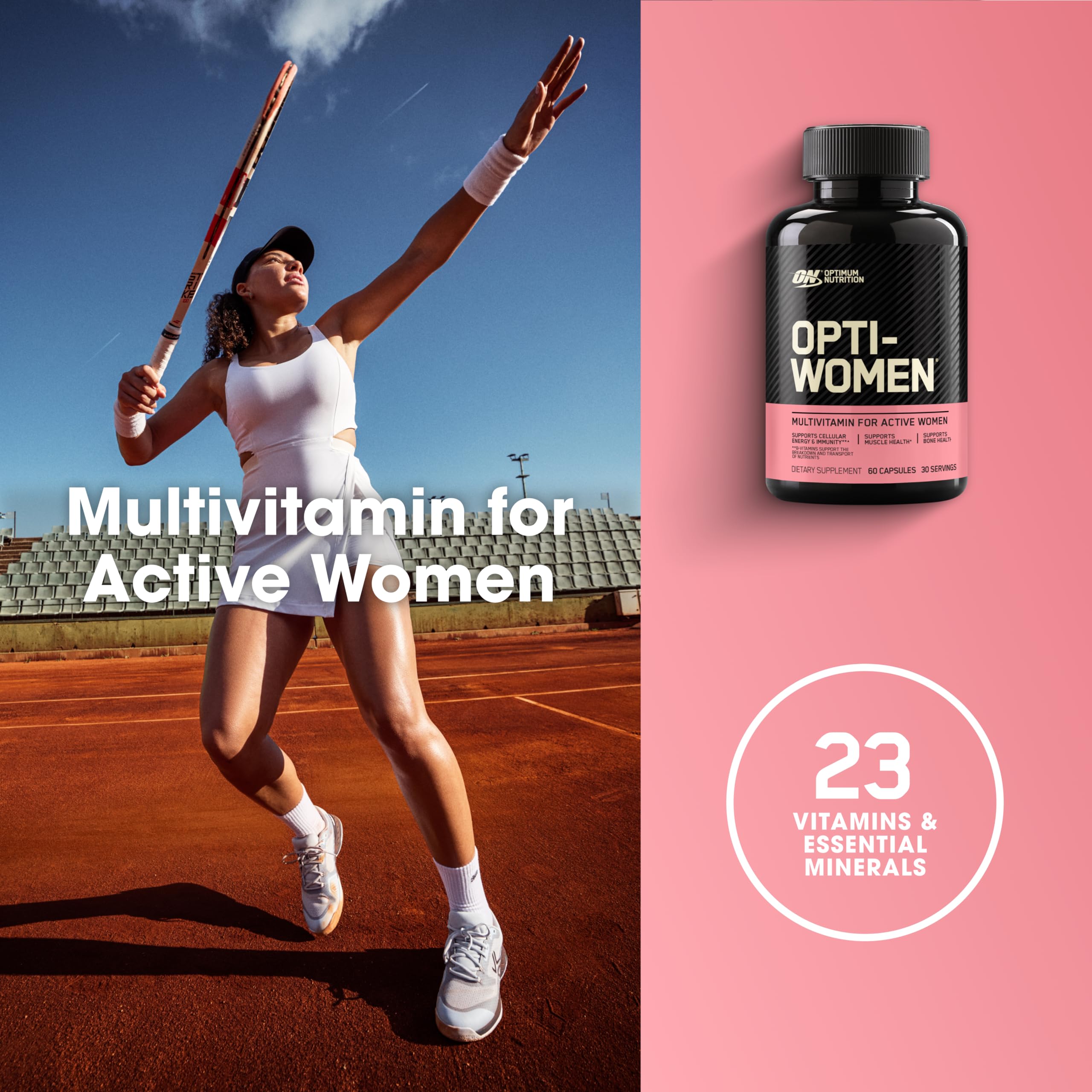 Optimum Nutrition Opti-Women, Vitamin C, Zinc and Vitamin D for Immune Support Womens Daily Multivitamin Supplement with Iron, Capsules, 120 Count Optimum Nutrition buy supplements canada
