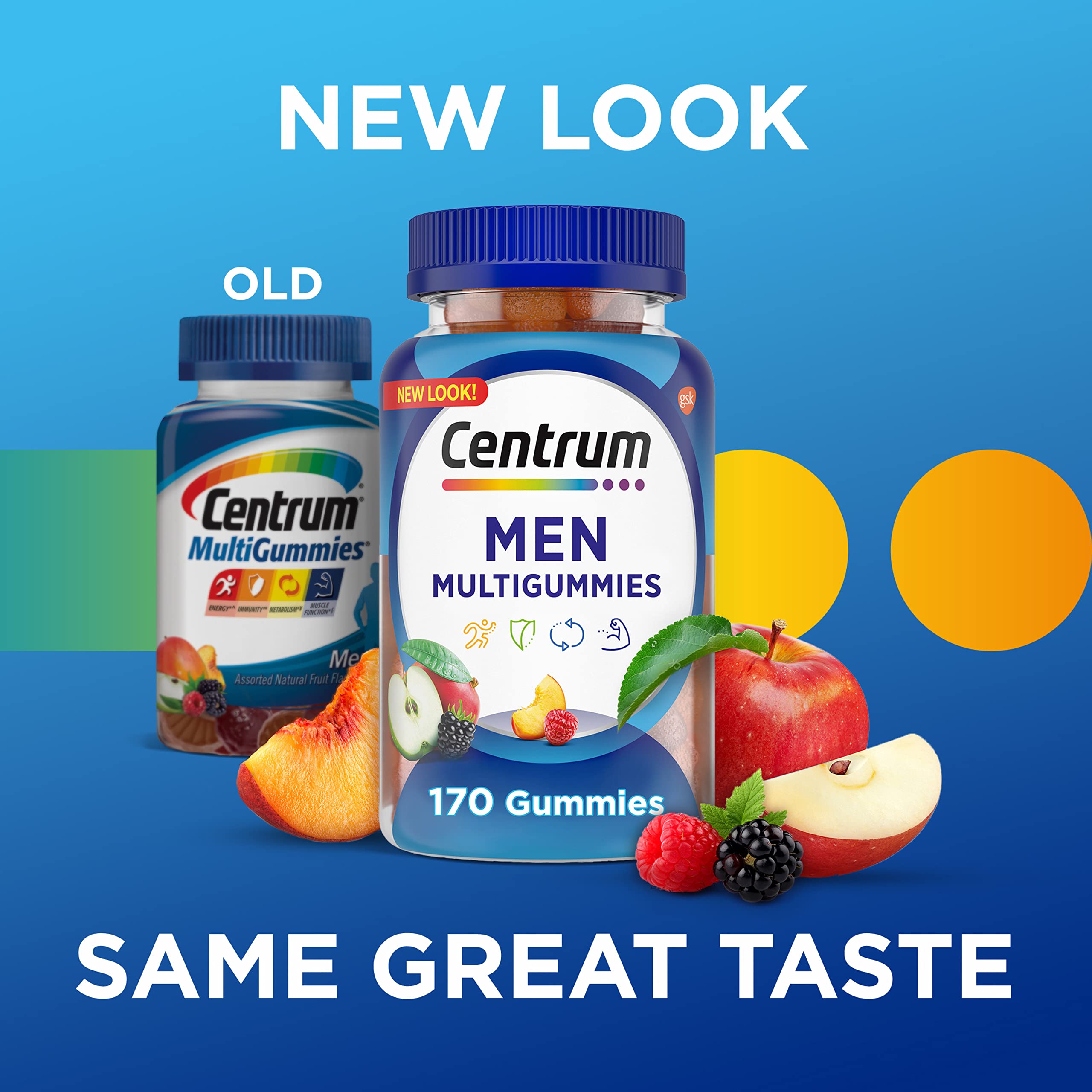 Centrum MultiGummies Gummy Multivitamin for Men, Multivitamin/Multimineral Supplement with Selenium, Antioxidants and Vitamin D3 Centrum buy supplements canada
