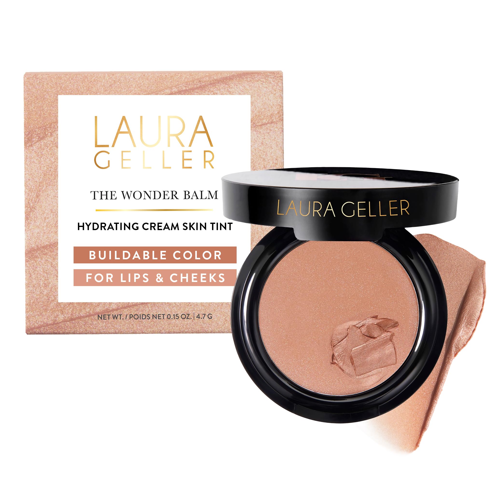 LAURA GELLER NEW YORK The Wonder Balm Cream Illuminator - Hydrating Weightless Subtle Hint of Color + Glow for Mature Skin - Vegan Squalane - Apply to Cheeks & Lips (01 Nice-n-Natural) LAURA GELLER NEW YORK buy supplements canada