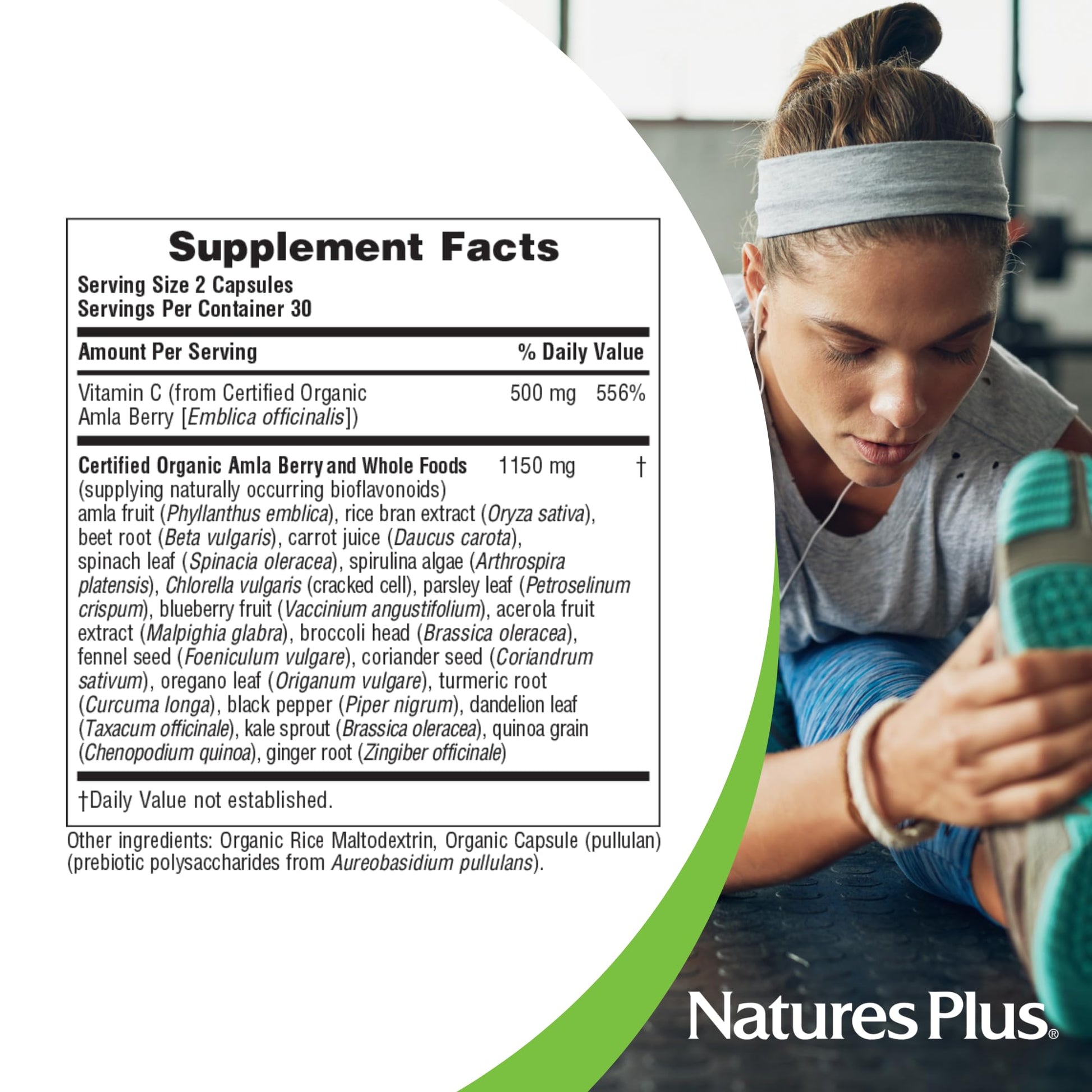 NaturesPlus Source of Life Garden Vitamin C - 60 Capsules - Immune System Support - USDA Certified Organic, Non-GMO, Vegan, Gluten Free - 30 Servings NaturesPlus buy supplements canada