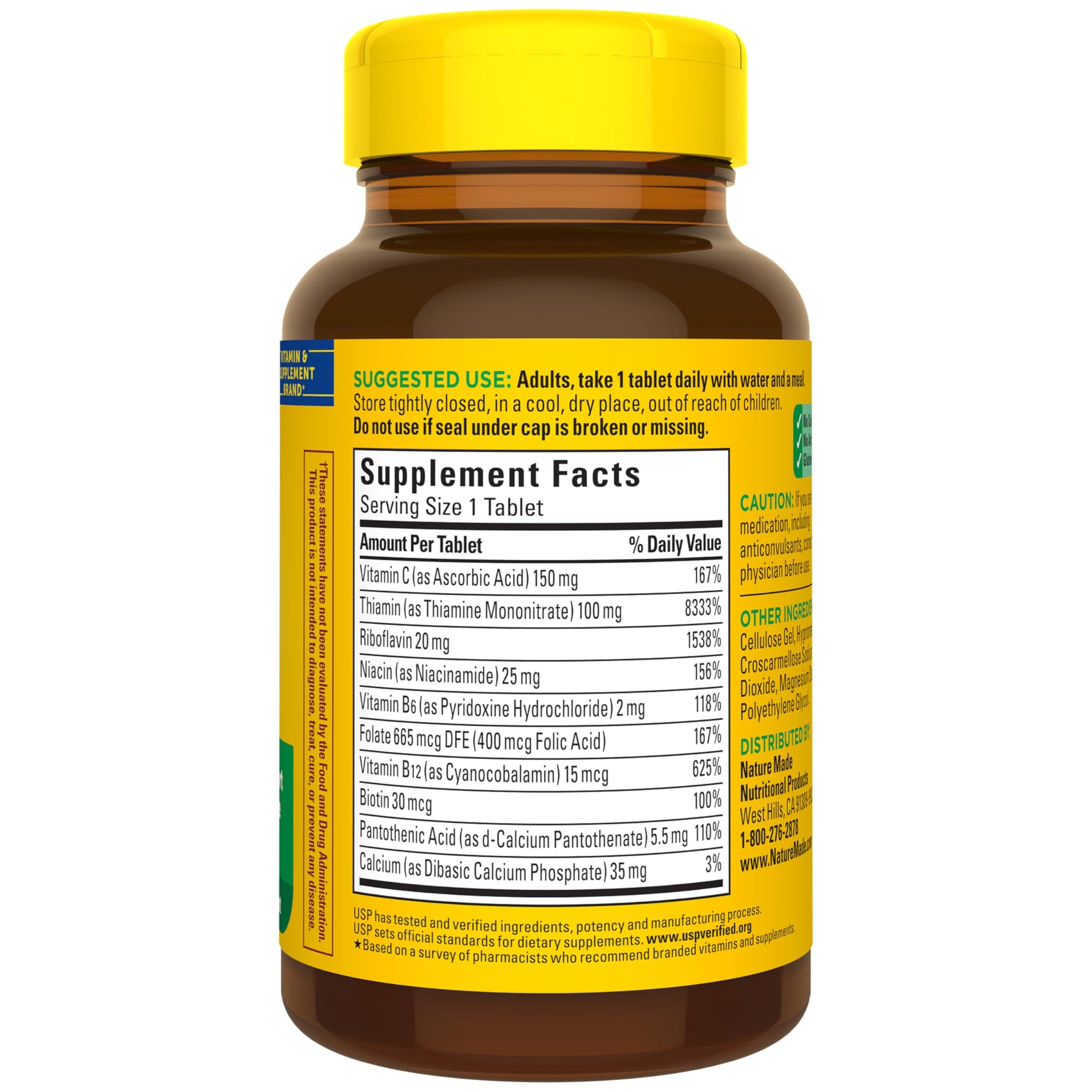 Nature Made Super B Complex with Vitamin C & Folic Acid, B Complex Vitamins for Women and Men, Dietary Supplement Nature Made buy supplements canada