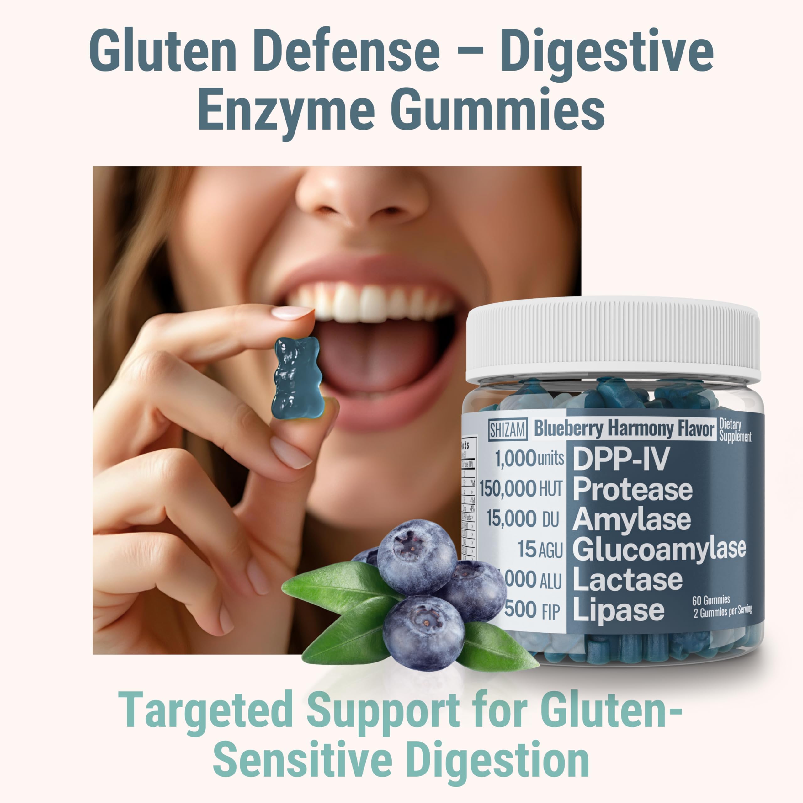Gluten & Lactase Digestive Enzyme Gummies – Lactase Pancreatic Enzymes with DPP‑IV Lipase Gluco‑Amylase Lactase, Drops Chewables Capsules Pills Powder Supplement Alt, Pancreatic Support, for Kids SHIZAM buy supplements canada
