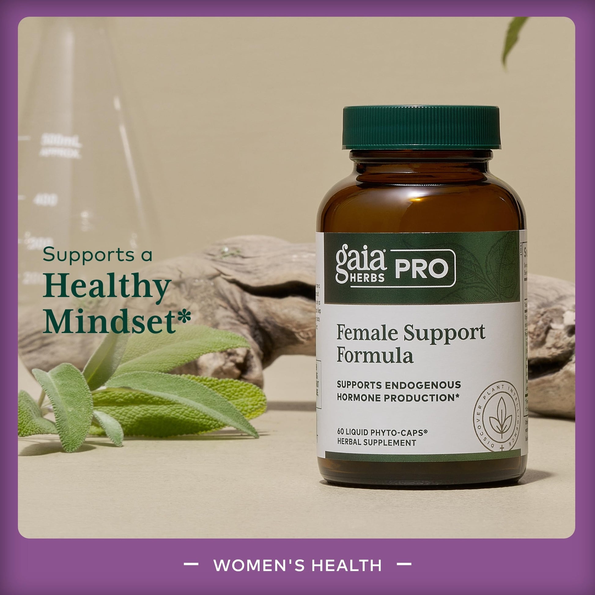 GAIA HERBS PRO Female Support Formula - Supports Healthy PMS & Menopause Fluctuations with Alfalfa Leaf, Black Cohosh Root Extract, Dandelion Root & More* - Vegan - 60 Liquid Phyto-Caps (60 Servings) Gaia Herbs PRO buy supplements canada