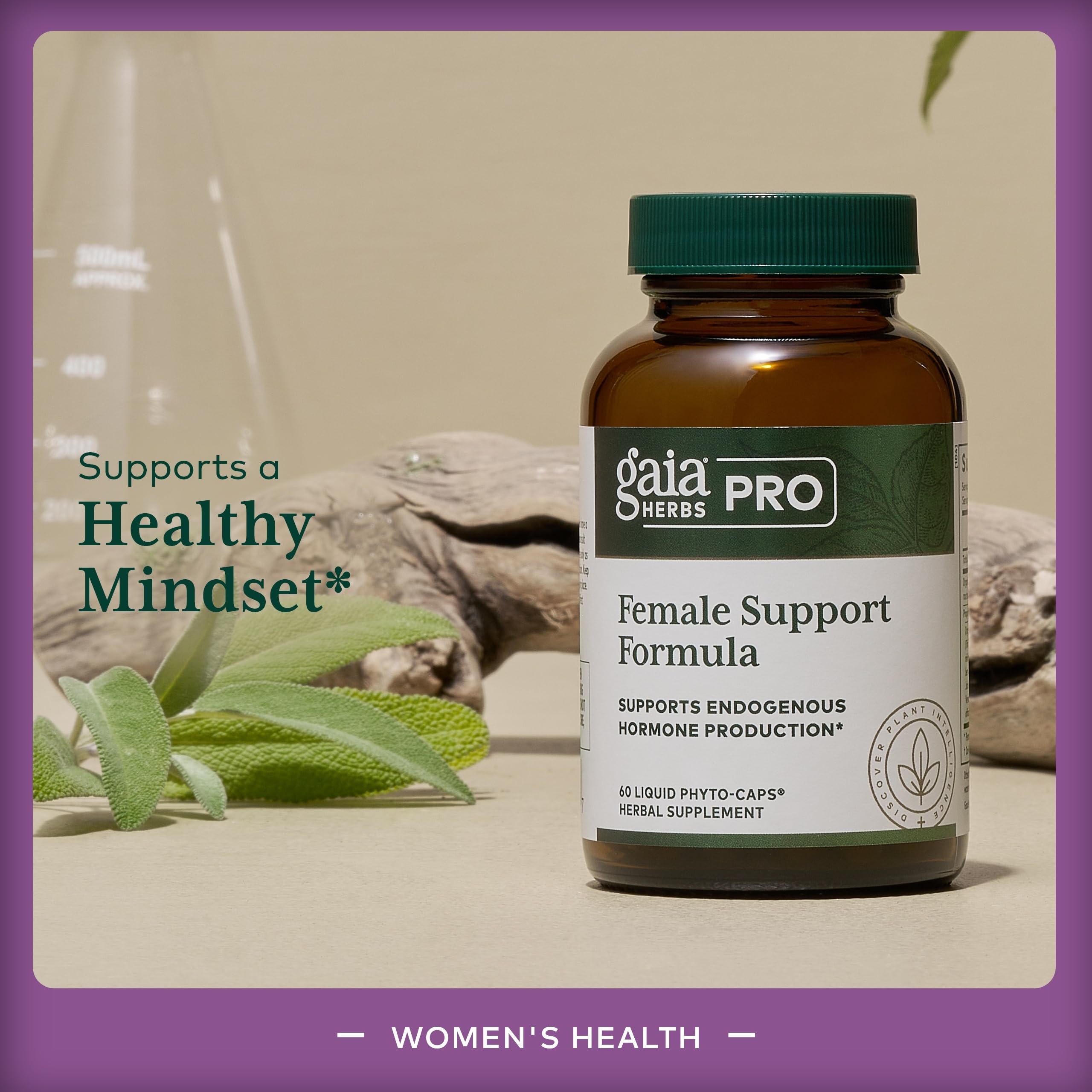 GAIA HERBS PRO Female Support Formula - Supports Healthy PMS & Menopause Fluctuations with Alfalfa Leaf, Black Cohosh Root Extract, Dandelion Root & More* - Vegan - 60 Liquid Phyto-Caps (60 Servings) Gaia Herbs PRO buy supplements canada