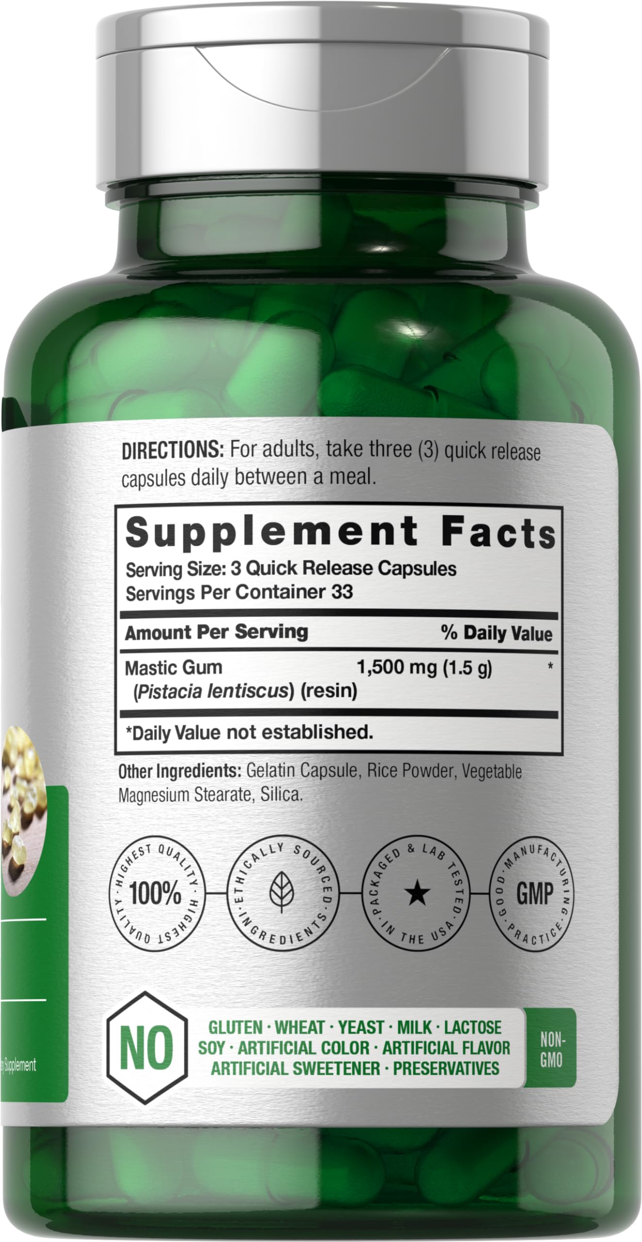 Mastic Gum Capsules 1500mg 100 Count | Non-GMO & Gluten Free | by Horbaach Horbäach buy supplements canada