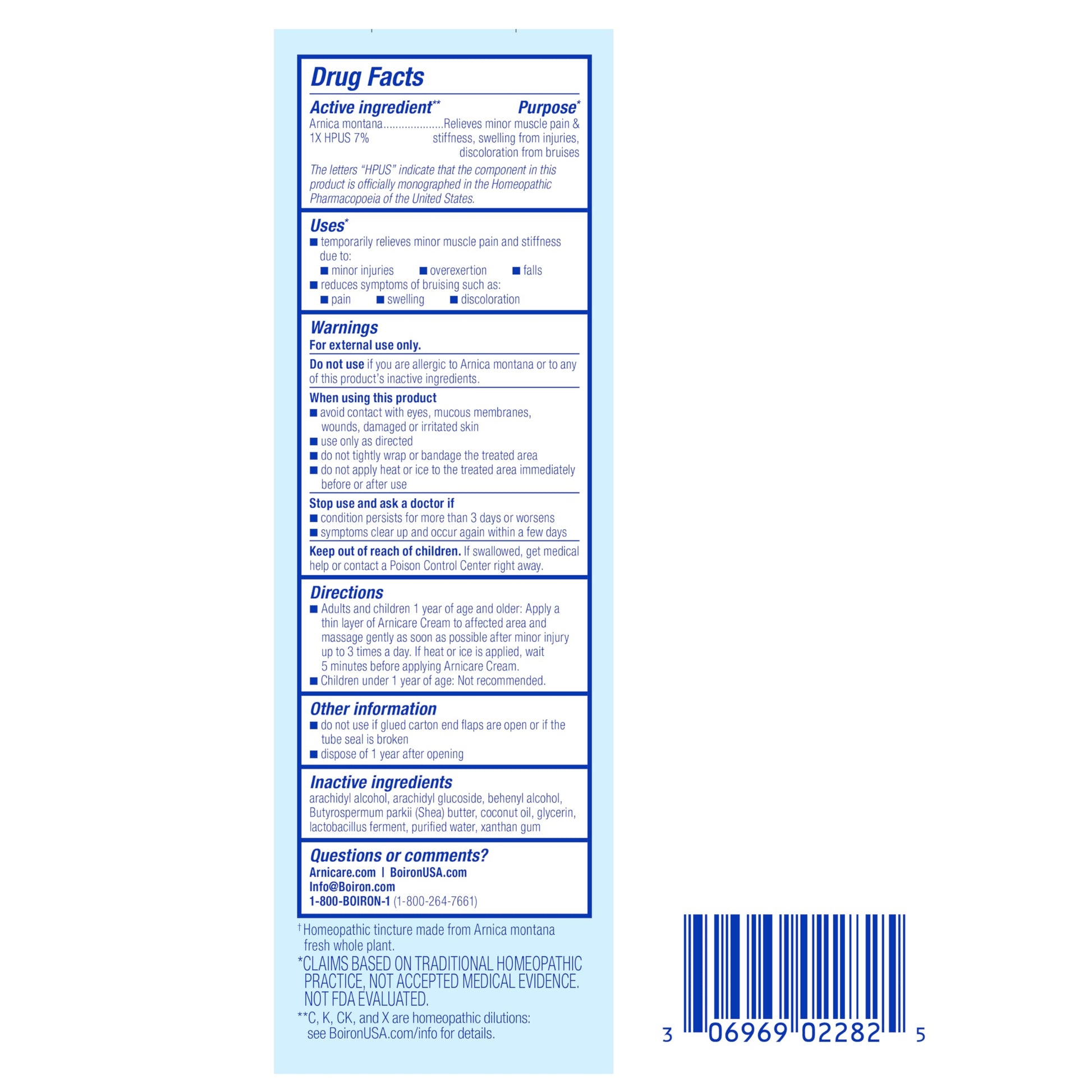 Boiron Arnicare Cream for Joint Pain, Muscle Pain, Swelling, Soreness, Stiffness, and Bruises - Fast Absorbing and Fragrance-Free - 4.2 oz Boiron buy supplements canada