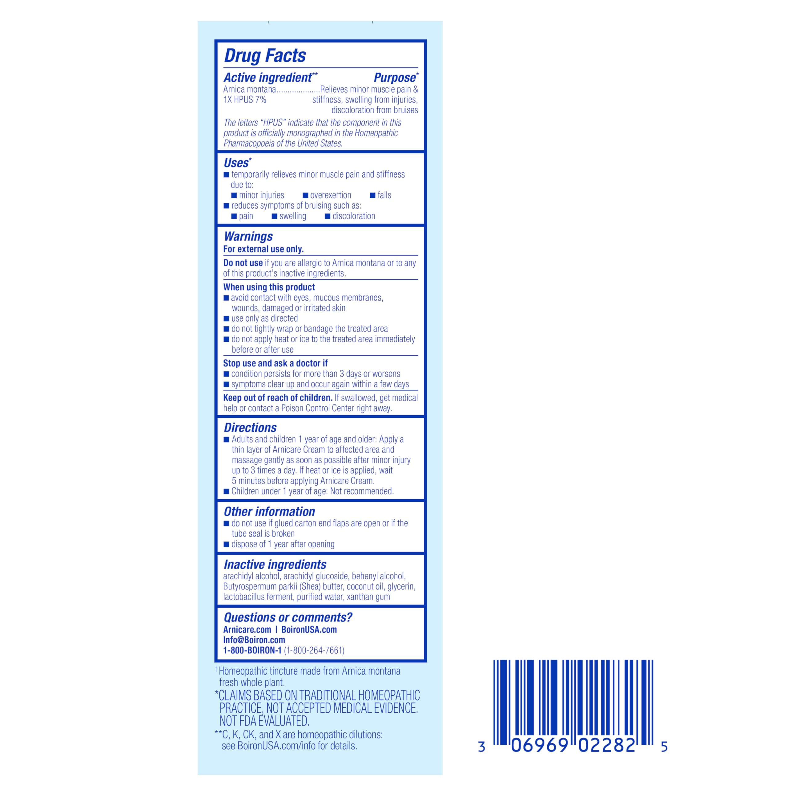 Boiron Arnicare Cream for Joint Pain, Muscle Pain, Swelling, Soreness, Stiffness, and Bruises - Fast Absorbing and Fragrance-Free - 4.2 oz Boiron buy supplements canada