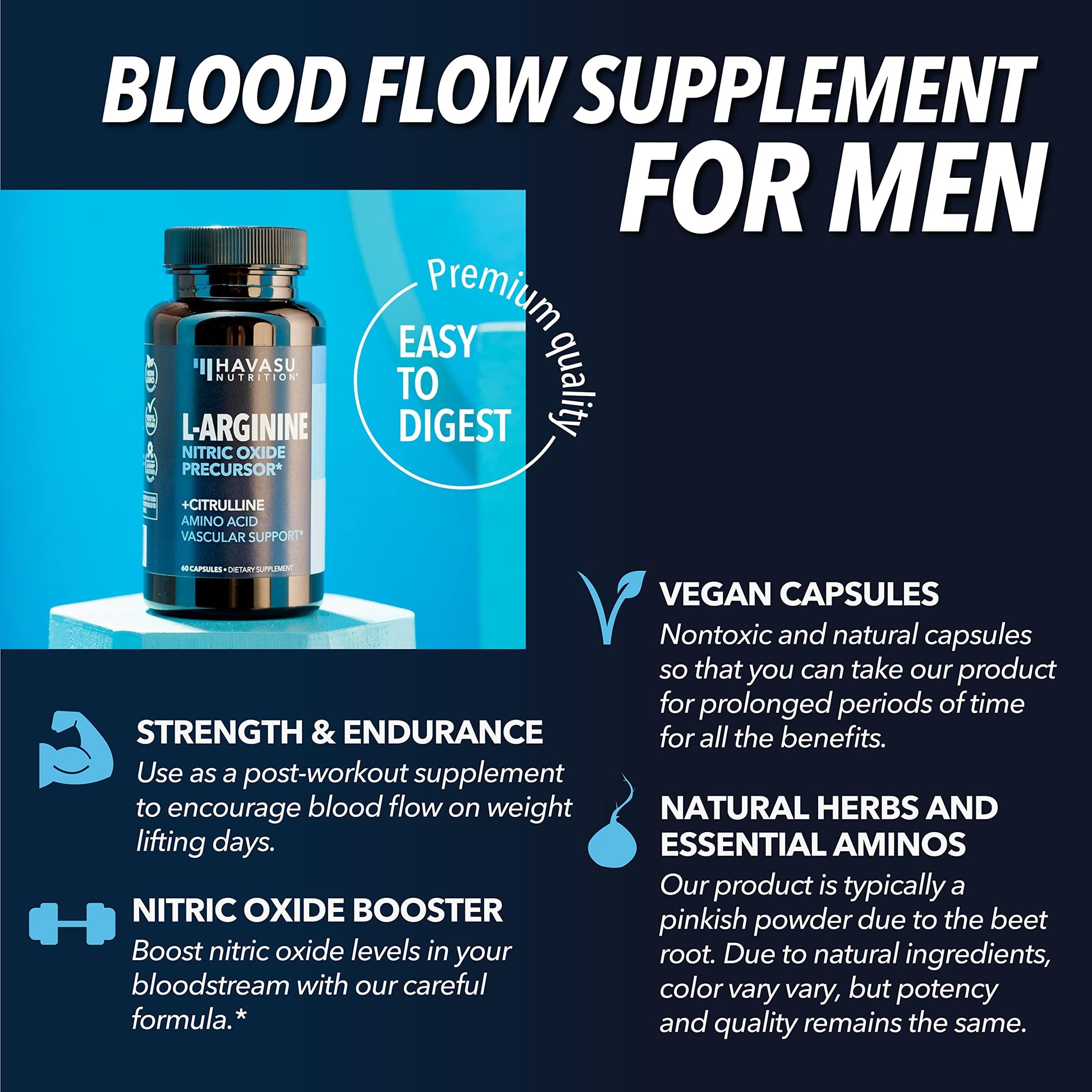 Extra Strength L Arginine - 1200mg Nitric Oxide Supplement for Muscle HAVASU NUTRITION buy supplements canada