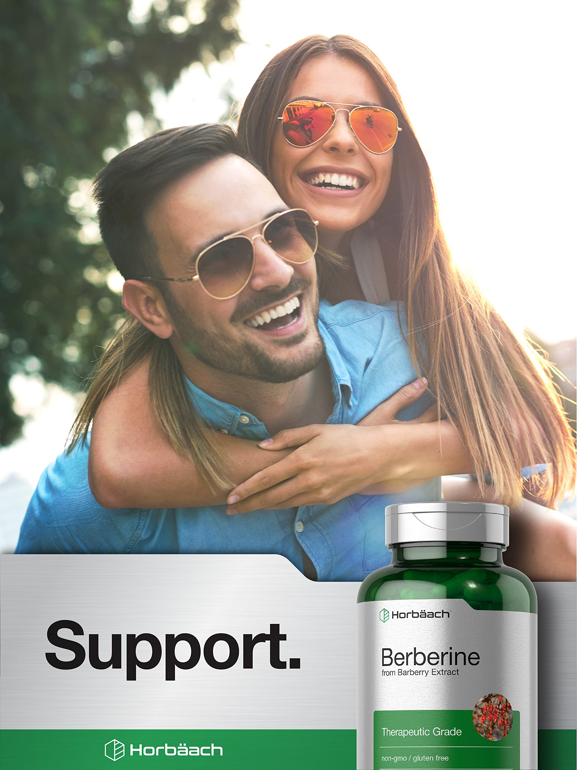 Berberine Supplement | 120 Capsules | Berberine HCl from Barberry Extract | Non-GMO Horbäach buy supplements canada
