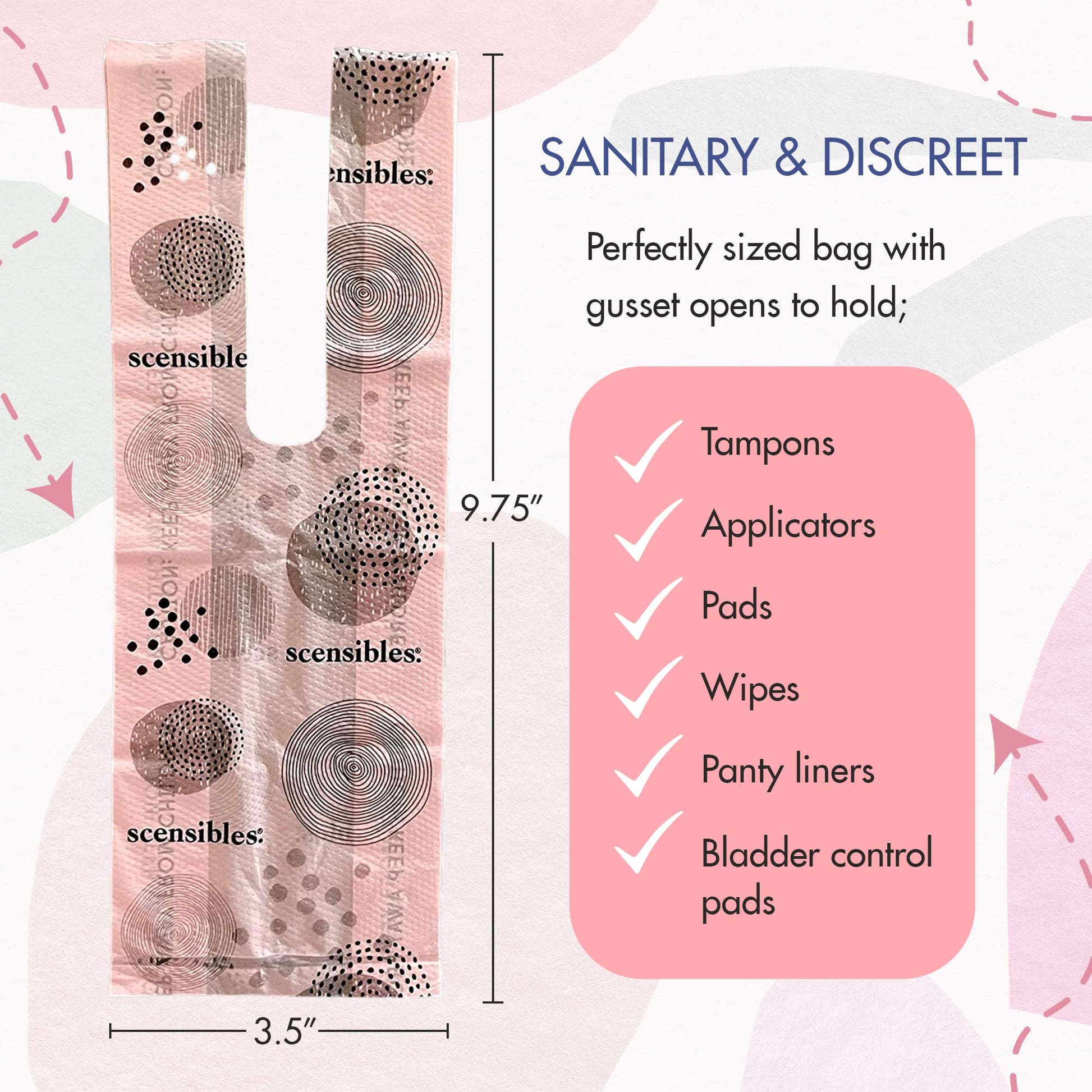 Scensibles Personal Care Disposal Bags (50 Count) - For Tampons, Pads, Liners, Condoms & More SCENSIBLES buy supplements canada
