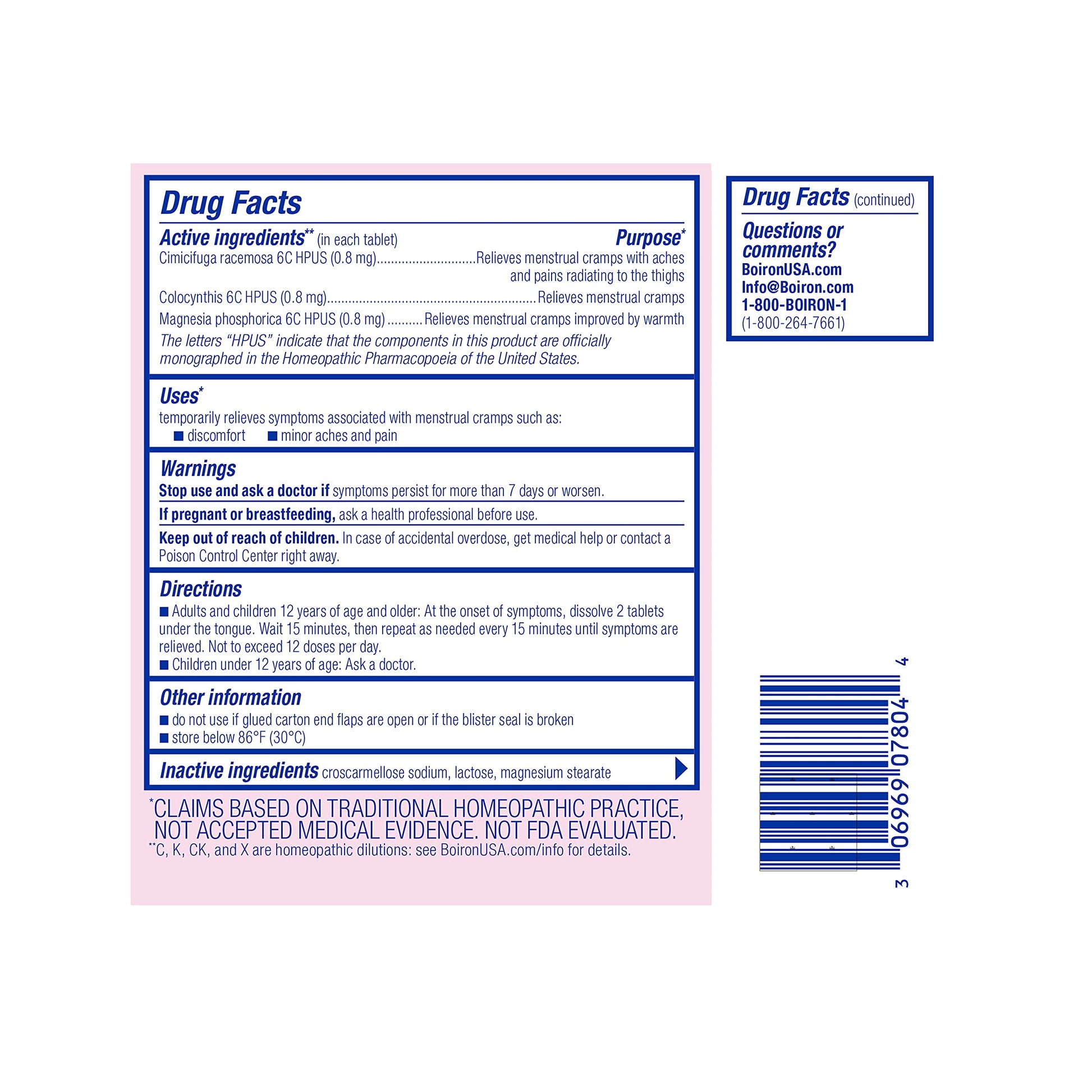 Boiron Cyclease Cramps Tablets for Relief from Menstrual Cramps, Aches, Pain, and Discomfort - 60 Count Boiron buy supplements canada