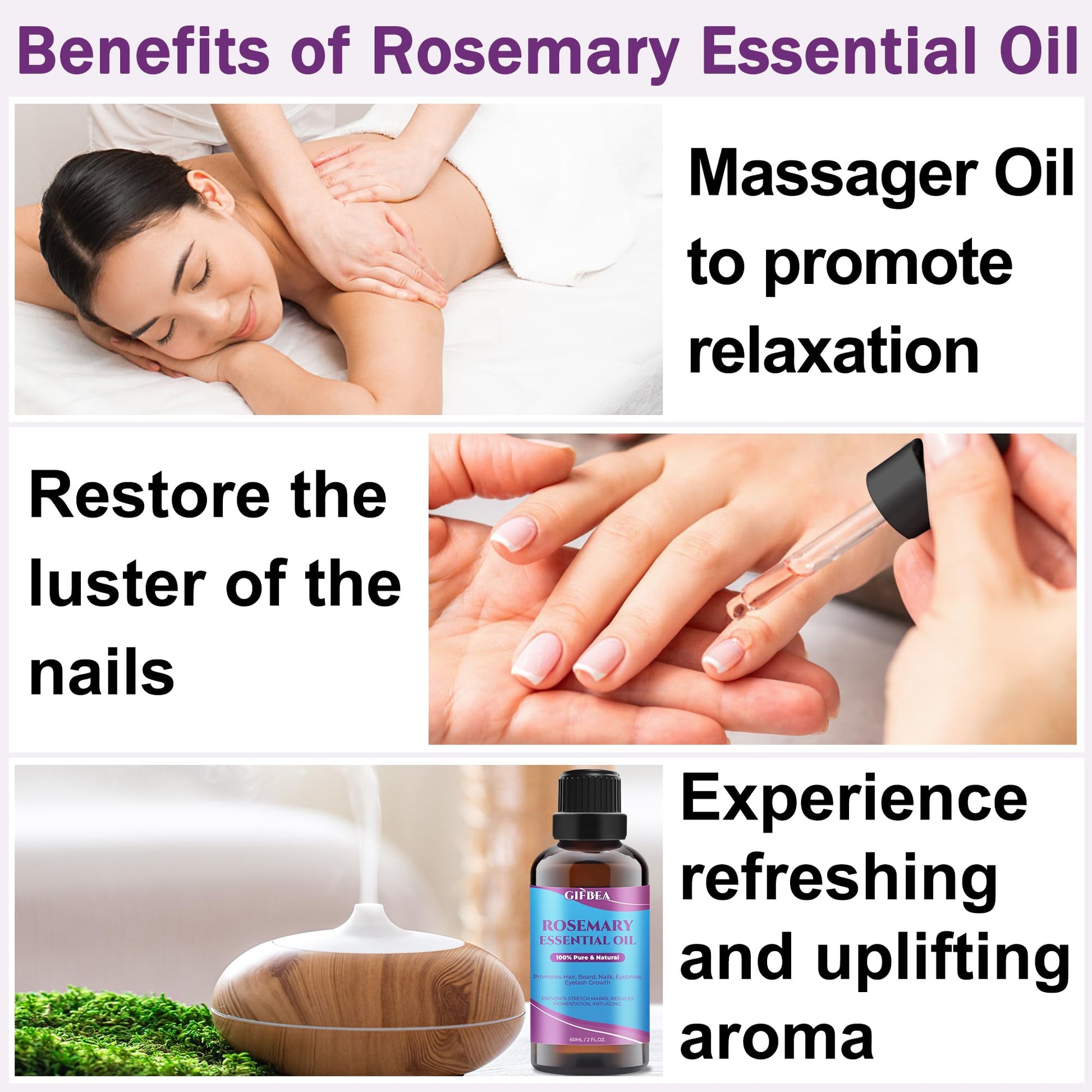 Rosemary Oil for Hair Growth,100% Pure Undiluted Light-Weight Non-Greasy Rosemary Essential Oil GIFBEA buy supplements canada