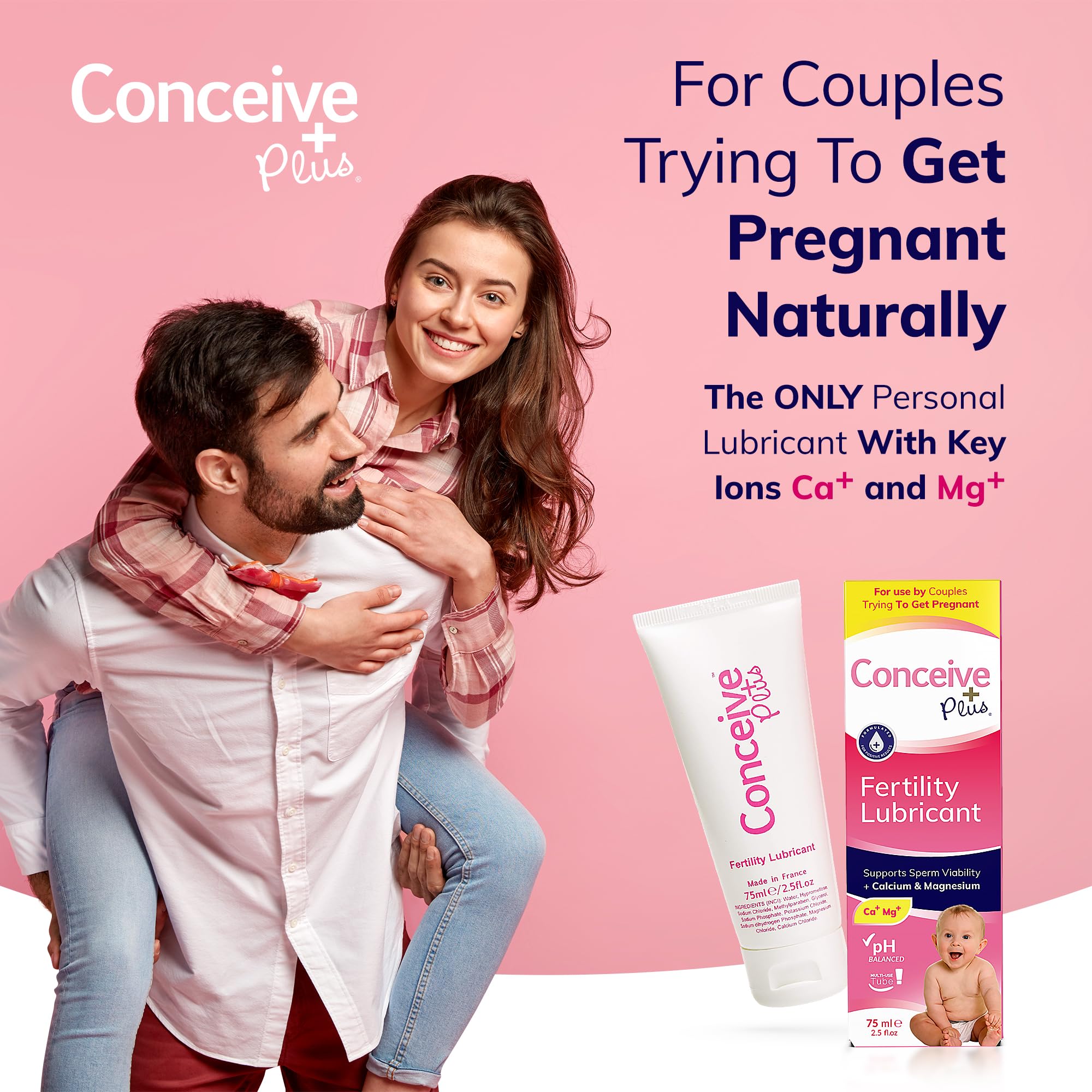 Conceive Plus Fertility Lubricant - Fertility Friendly Lube for Couples Trying to Conceive, 75ml / 2.5 fl oz CONCEIVE PLUS buy supplements canada
