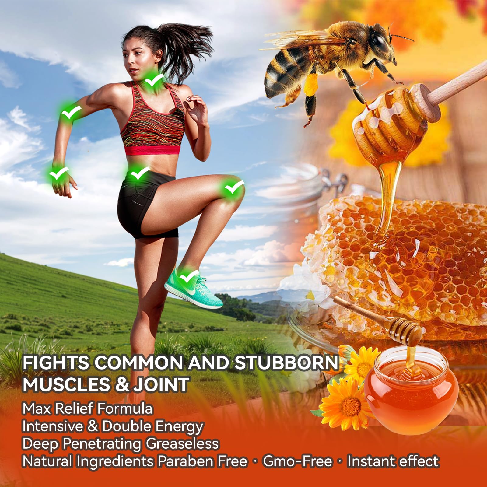 Zealand Bee Venom Professional Serum Treat, Joint & Muscle & Bone Relief Cream Gel- Soothing Effective Relief for Back, Neck, Hand, Foot, Knee, Muscle, Shoulder, Hip, Nerve, Vitamin B6, Aloe Vera, MSM FWNAID MAX buy supplements canada