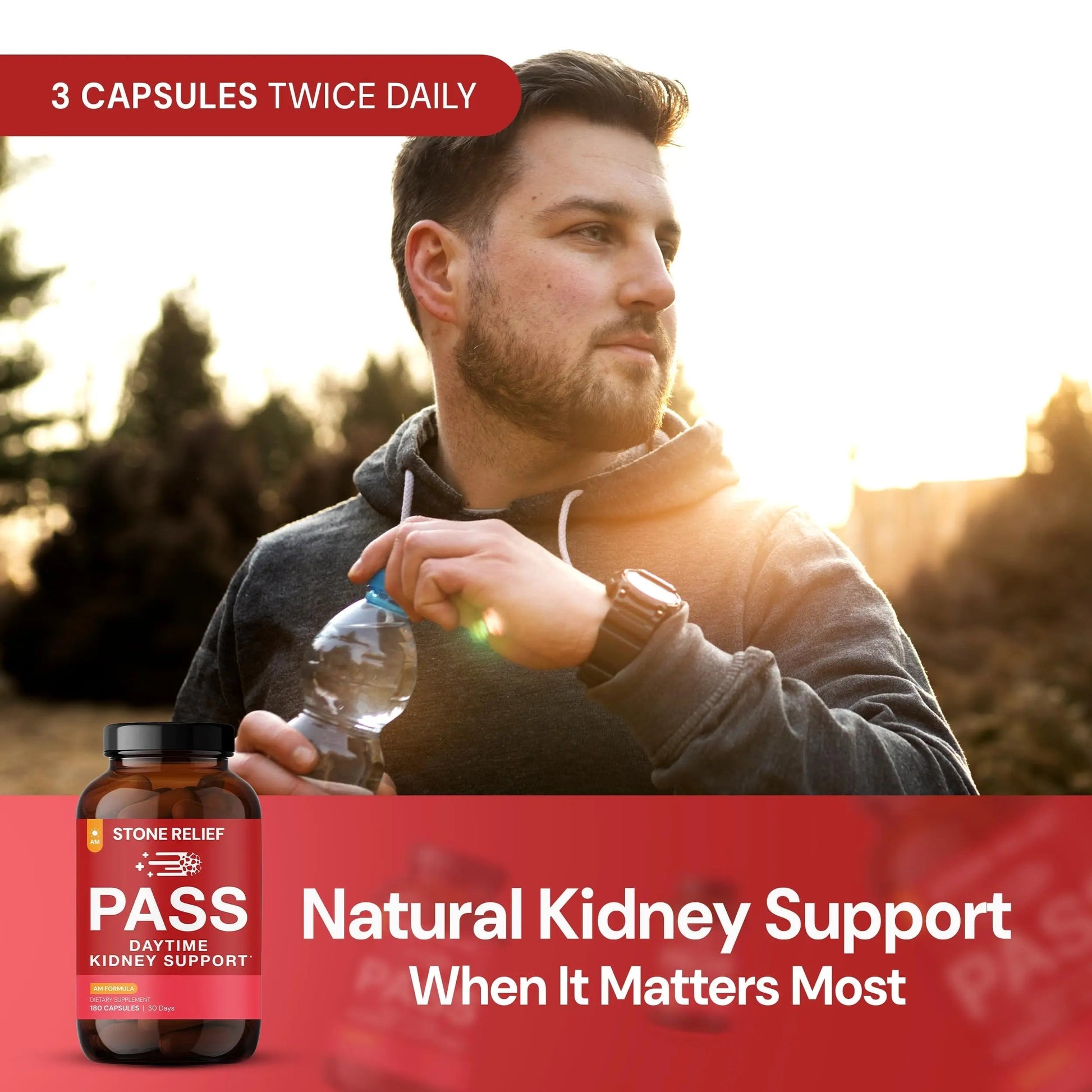 STONE RELIEF Daytime Herbal Kidney Support for Urinary Flow & Comfort | Chanca Piedra Formula – 180 Capsules STONE RELIEF buy supplements canada
