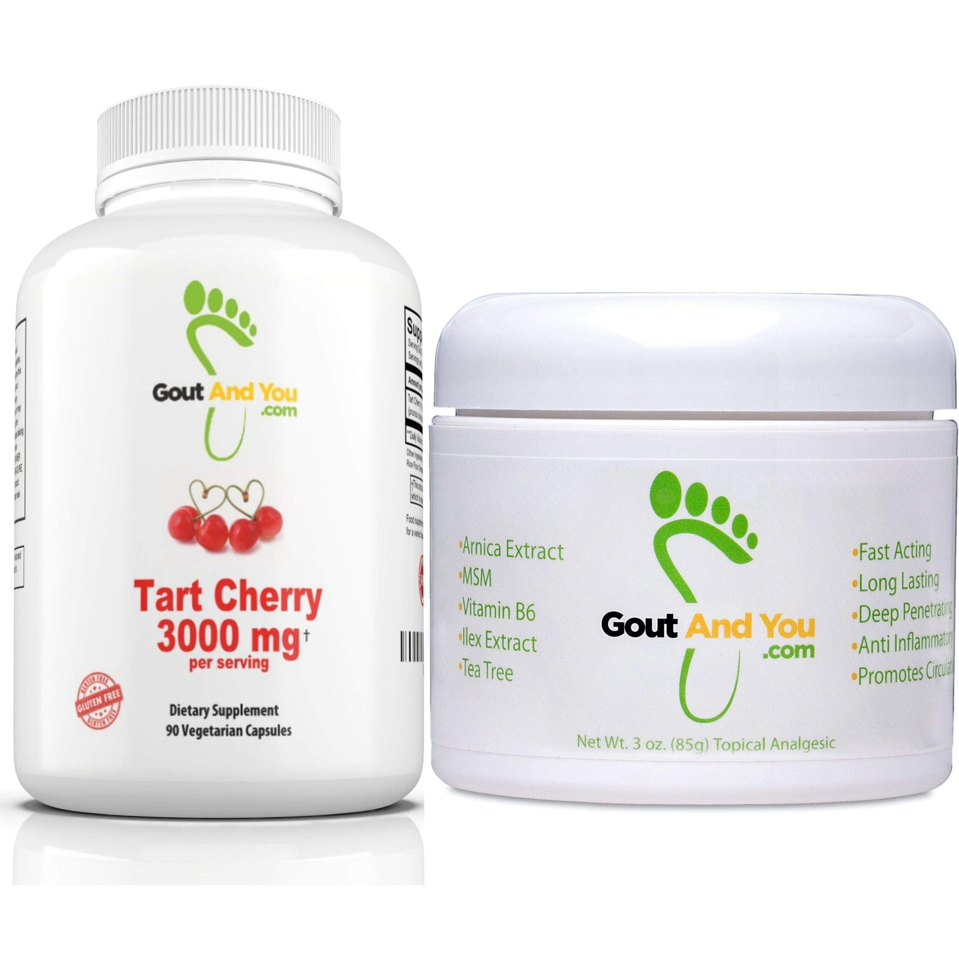Tart Cherry Extract and Joint & Muscle Relief Cream Bundle Gout and You buy supplements canada