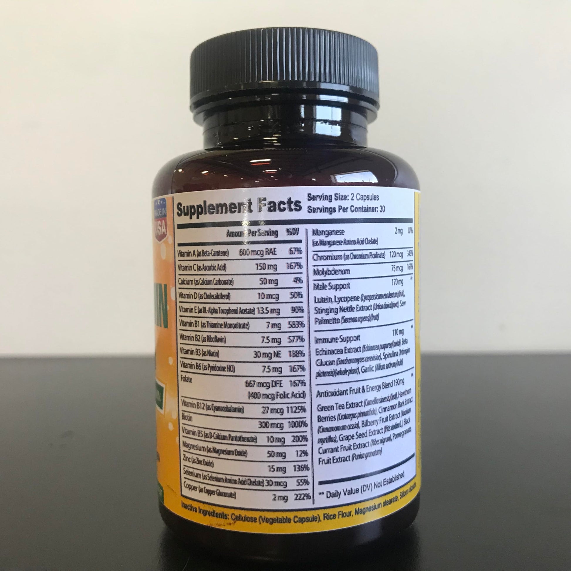 Bradeson Naturals Men's Multivitamin Supplement for Energy, Focus and Performance. Mens Vitamins A, C, D, E & B12, Zinc, Calcium, Magnesium & More. Multi Vitamin 60 Capsules Made in The USA Bradeson Naturals buy supplements canada