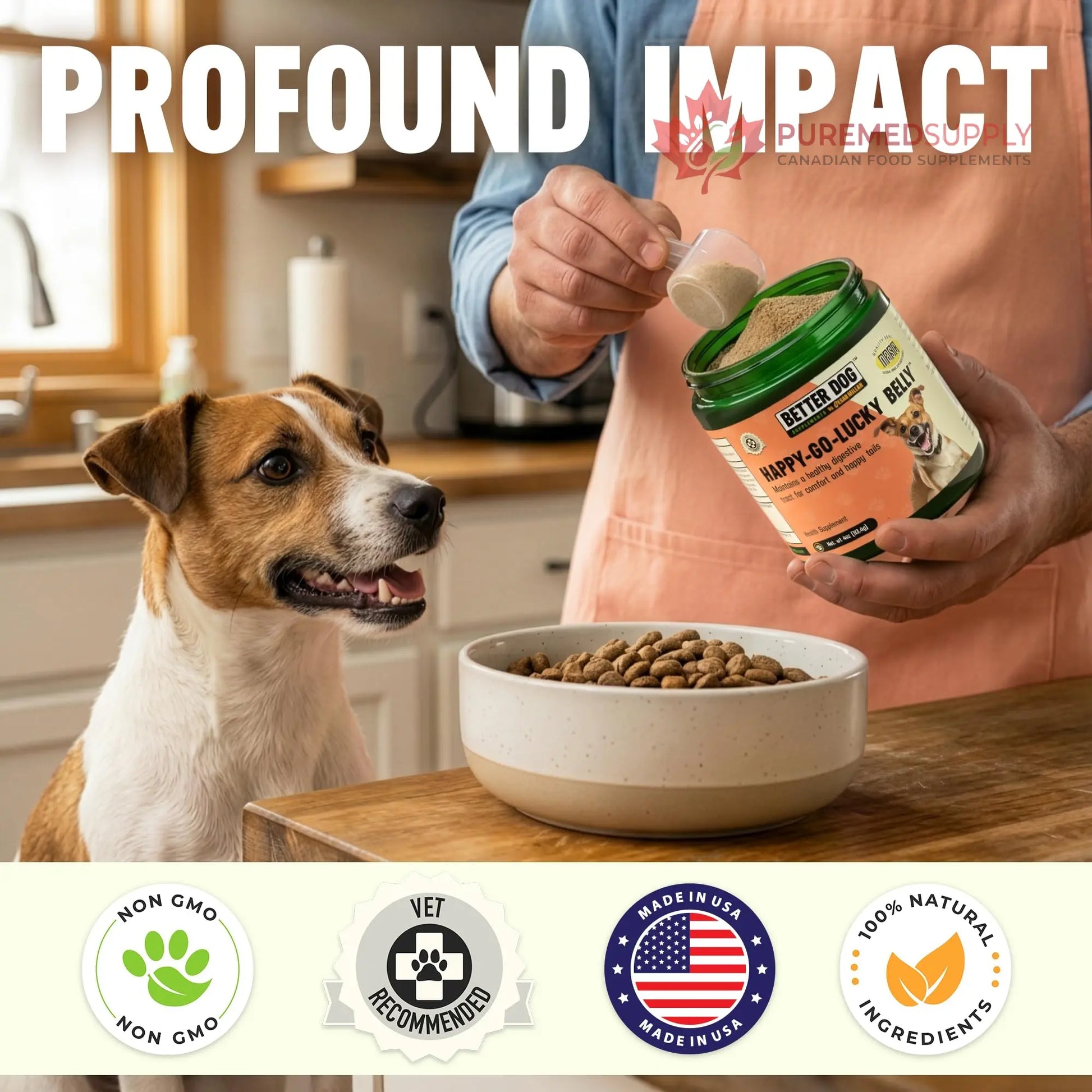 Better Dog Supplements Happy-Go-Lucky Belly by Cesar Millan - Natural Dog Digestive Support Powder – Dog Constipation Relief, Gut Balance & Regularity with Herbal Fiber for Dogs – 4oz (60-Day Supply) Better Dog Supplements By Cesar Millan buy supplements canada