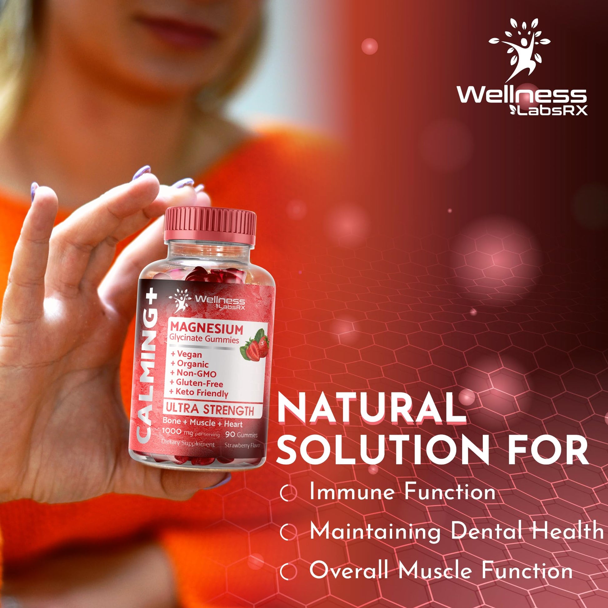 Magnesium Glycinate Gummies - 1000 mg - Magnesium Supplement to Support WELLNESS LABSRX buy supplements canada