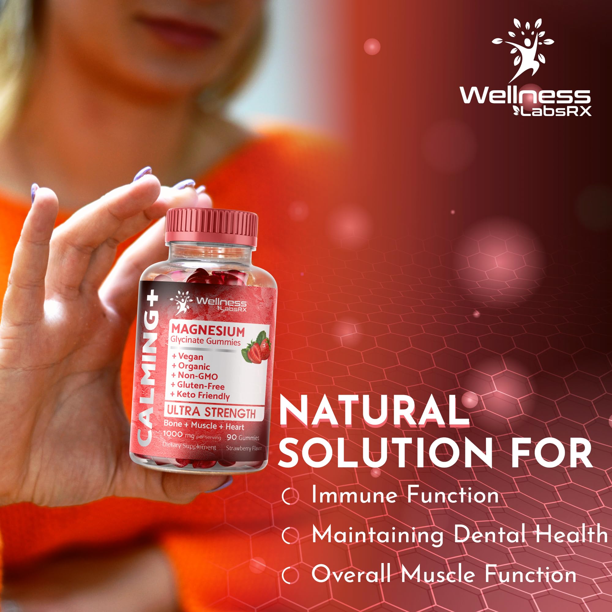 Magnesium Glycinate Gummies - 1000 mg - Magnesium Supplement to Support WELLNESS LABSRX buy supplements canada