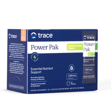 Trace Minerals Power Pak Multivitamin and Multimineral Packets - Electrolyte Support - 1200 mg Vitamin C plus 70+ Trace Minerals - Lemon Lime Flavor - 30 Packets Trace Minerals buy supplements canada