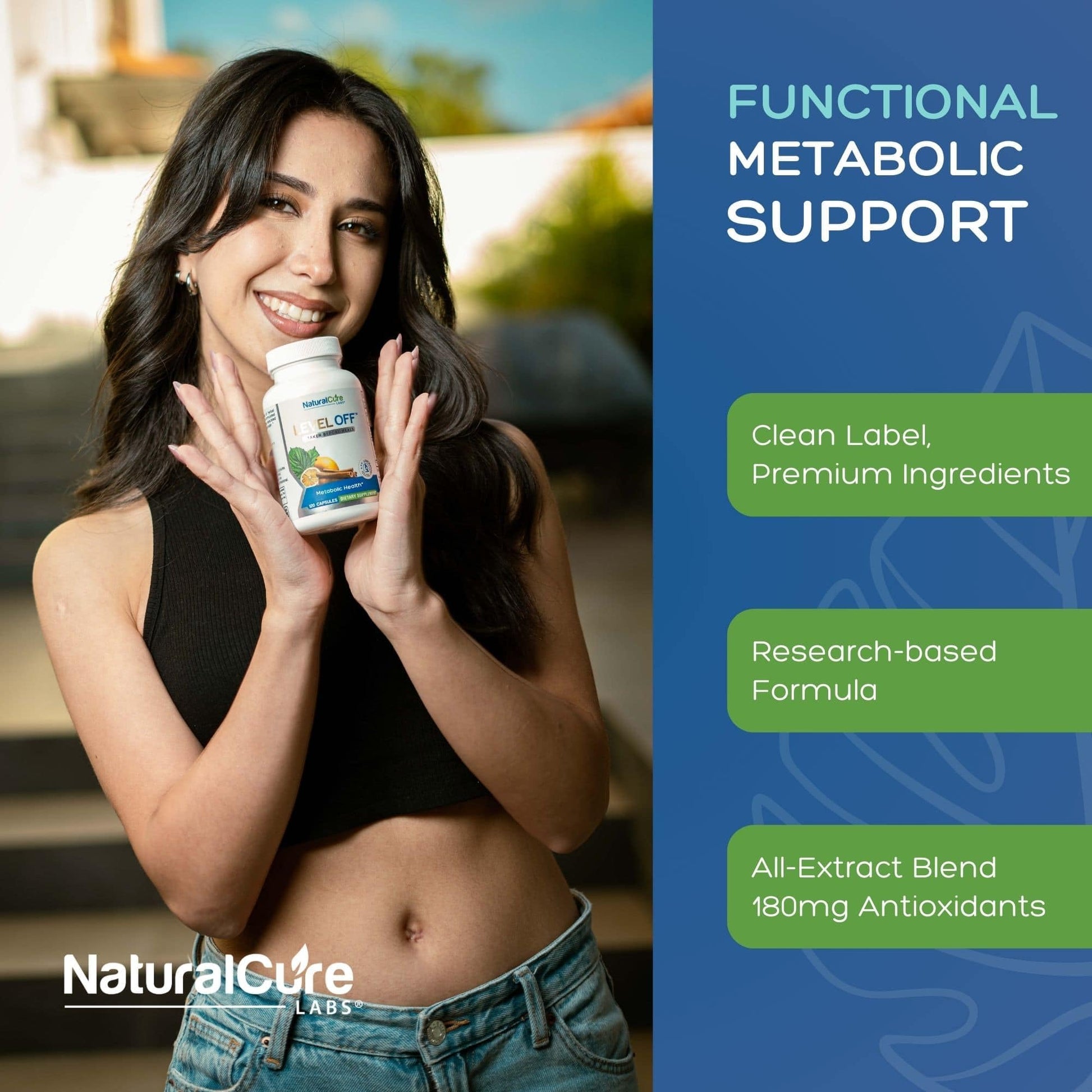 Natural Cure Labs Level Off Anti Spike Formula Glucose Supplement – Capsules for Metabolic Health, Helps Moderate Glucose Spikes, Vegan, Non-GMO, Gluten Free (120 Count (Pack of 1)) Natural Cure Labs buy supplements canada