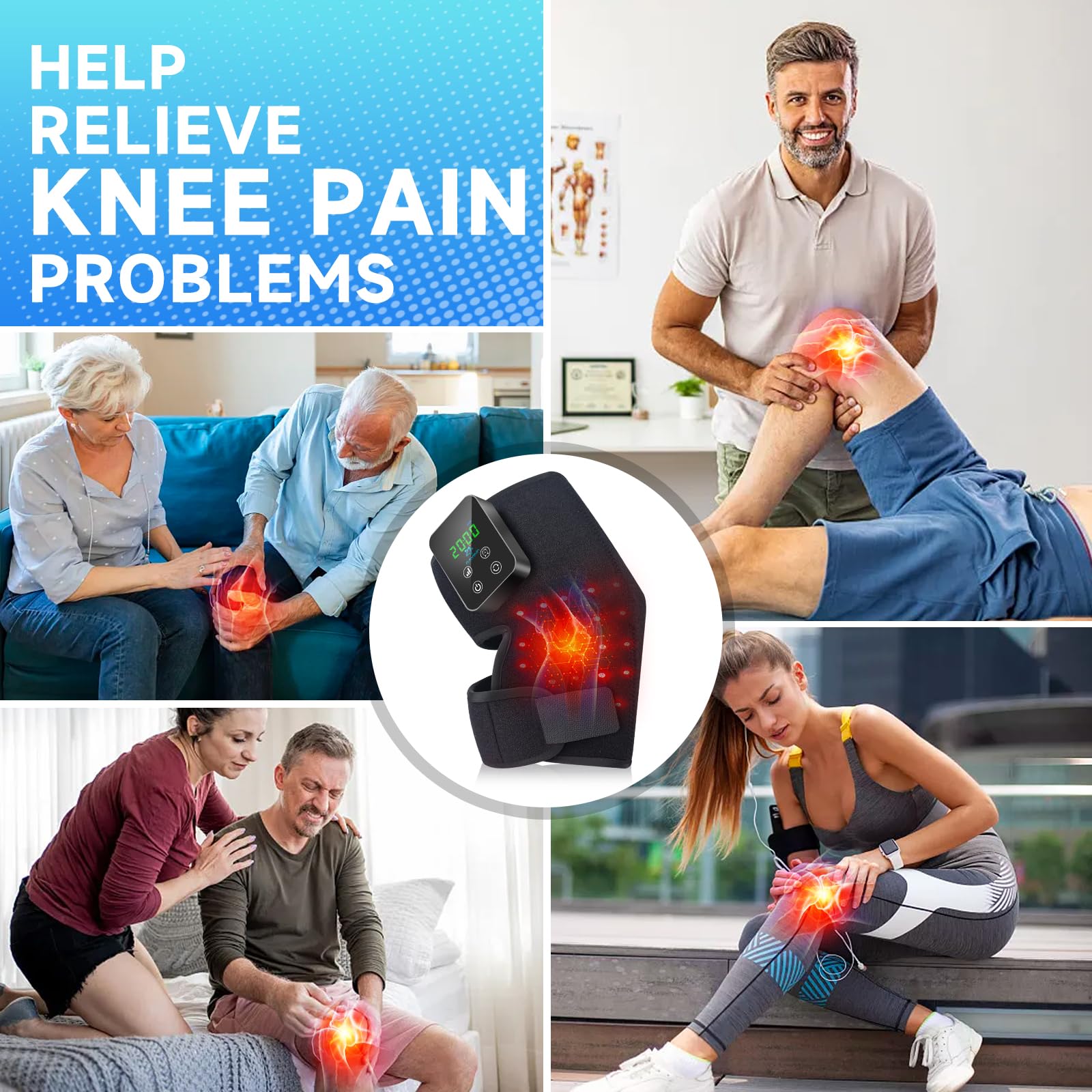 Red Light Therapy Knee Brace: Pain Relief Infrared Heating Pad 72 LED Heat Lamp Pain Relief Astarexin buy supplements canada